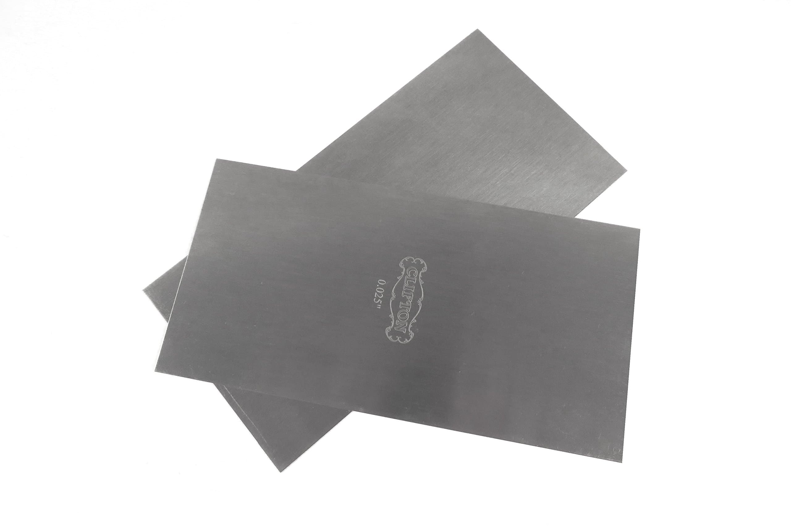 Pair Set of 2 each Clifton Tool Company 3 x 6 Inches Thin (0.025 Inches or .635 mm) Cabinet Scrapers UK High Carbon Tool Steel TTW.025x2