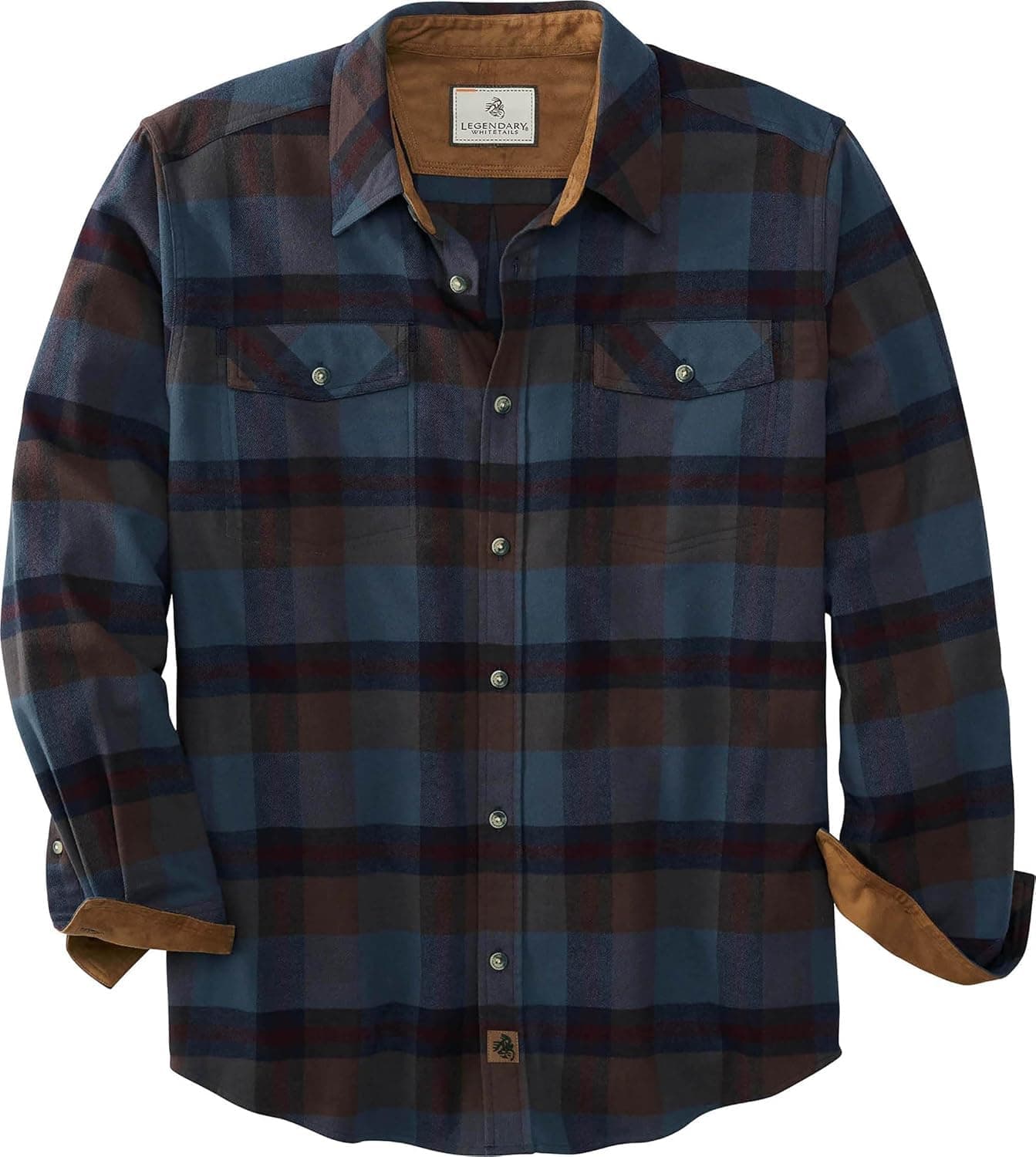 Mens Flannel Shirt Long Sleeve Button Down Relaxed Fit