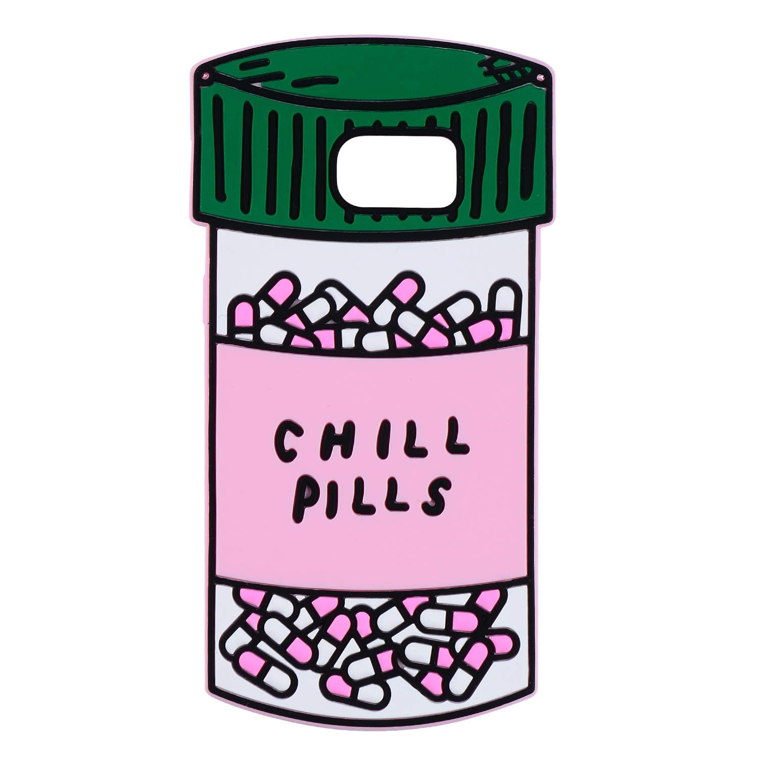 Artbling Case for Samsung Galaxy S6 Silicone 3D Cartoon Animal Cover,Kids Girls Cool Fun Cute Love Cases,Kawaii Soft Gel Rubber Unique Character Fashion Funny Protector for Samsung S6(Chill Pills)