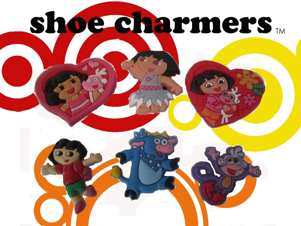 Dora the Explorer Shoe Charms 6 pc Set - Jibbitz Croc Style