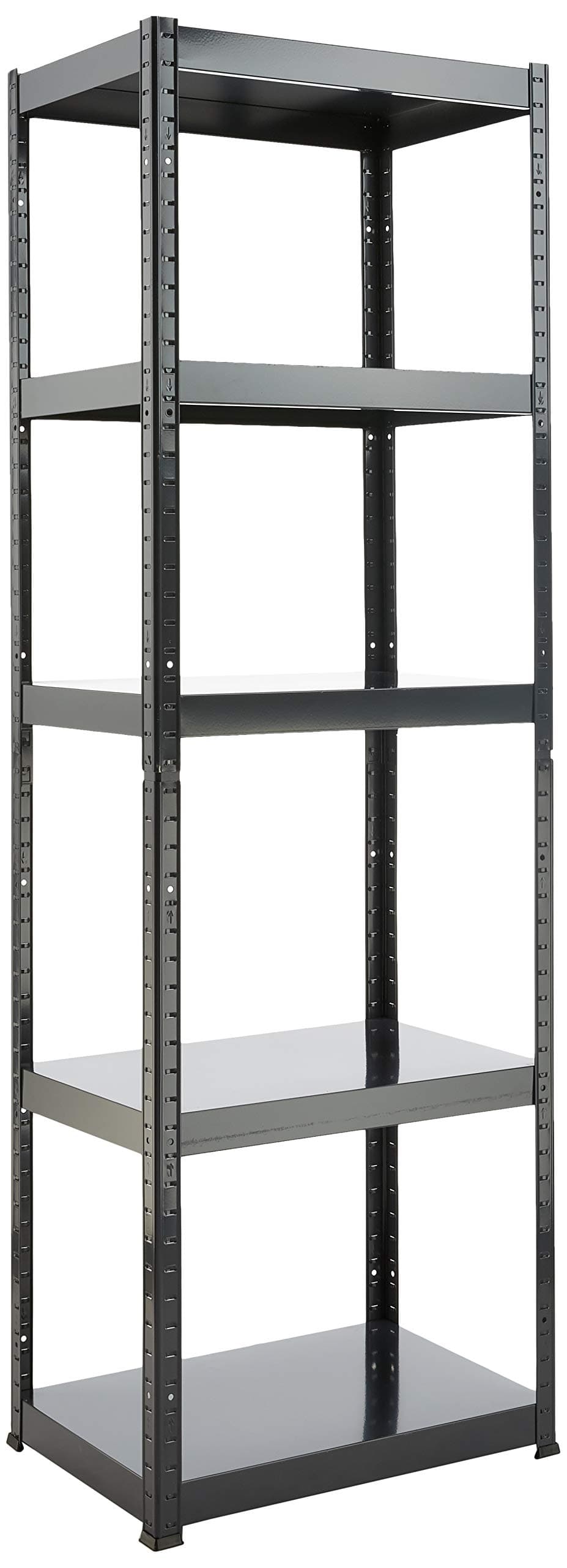 Boltless warehouse storage racking with 5 shelves. Graphite 180 x 60 x 40 cm, 90 kg per Shelf