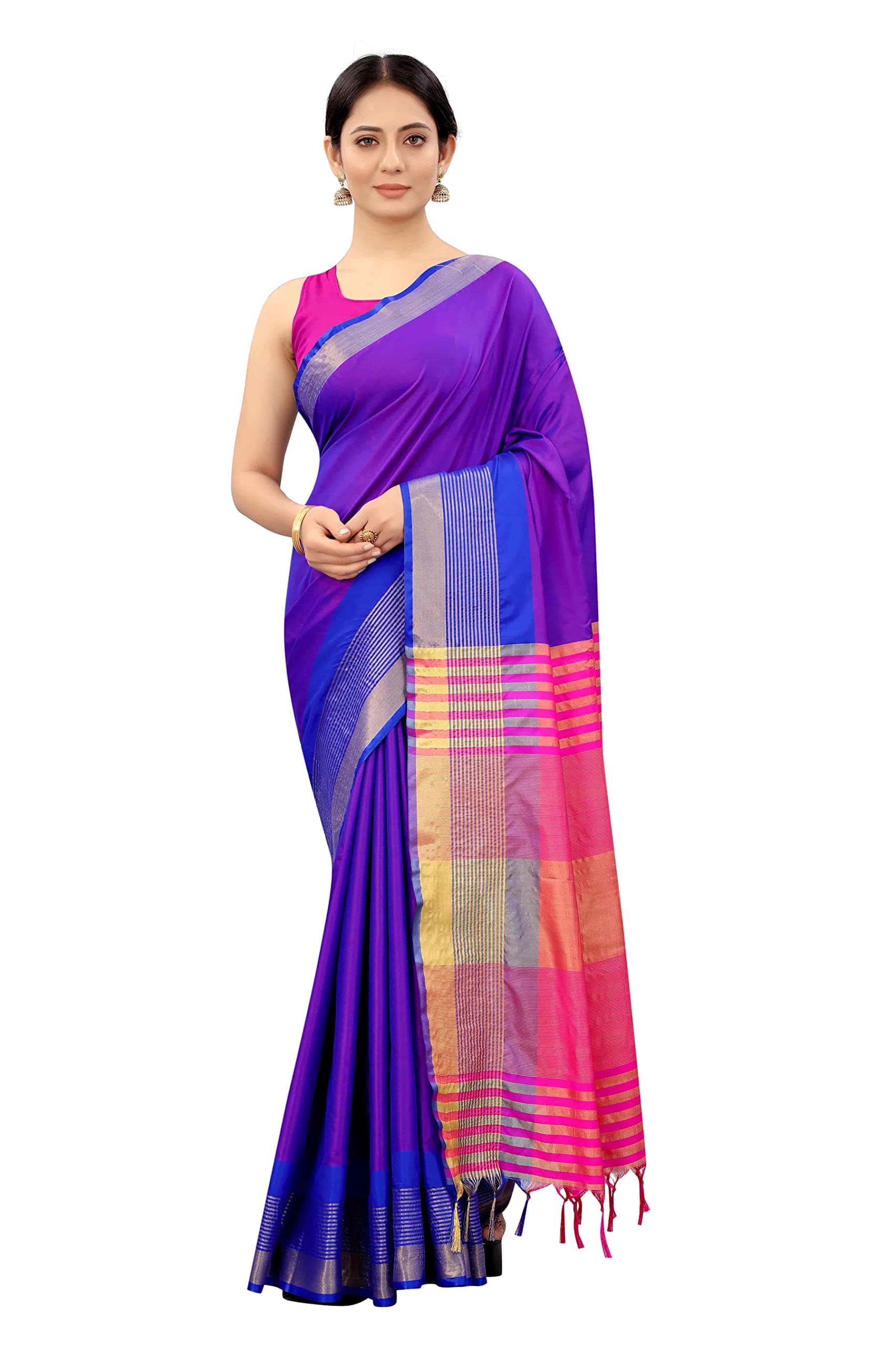 - EnthoneWomen's Pattu Art Silk Woven Saree With Unstiched Blouse Piece(SZ-AURA2-GN-758)