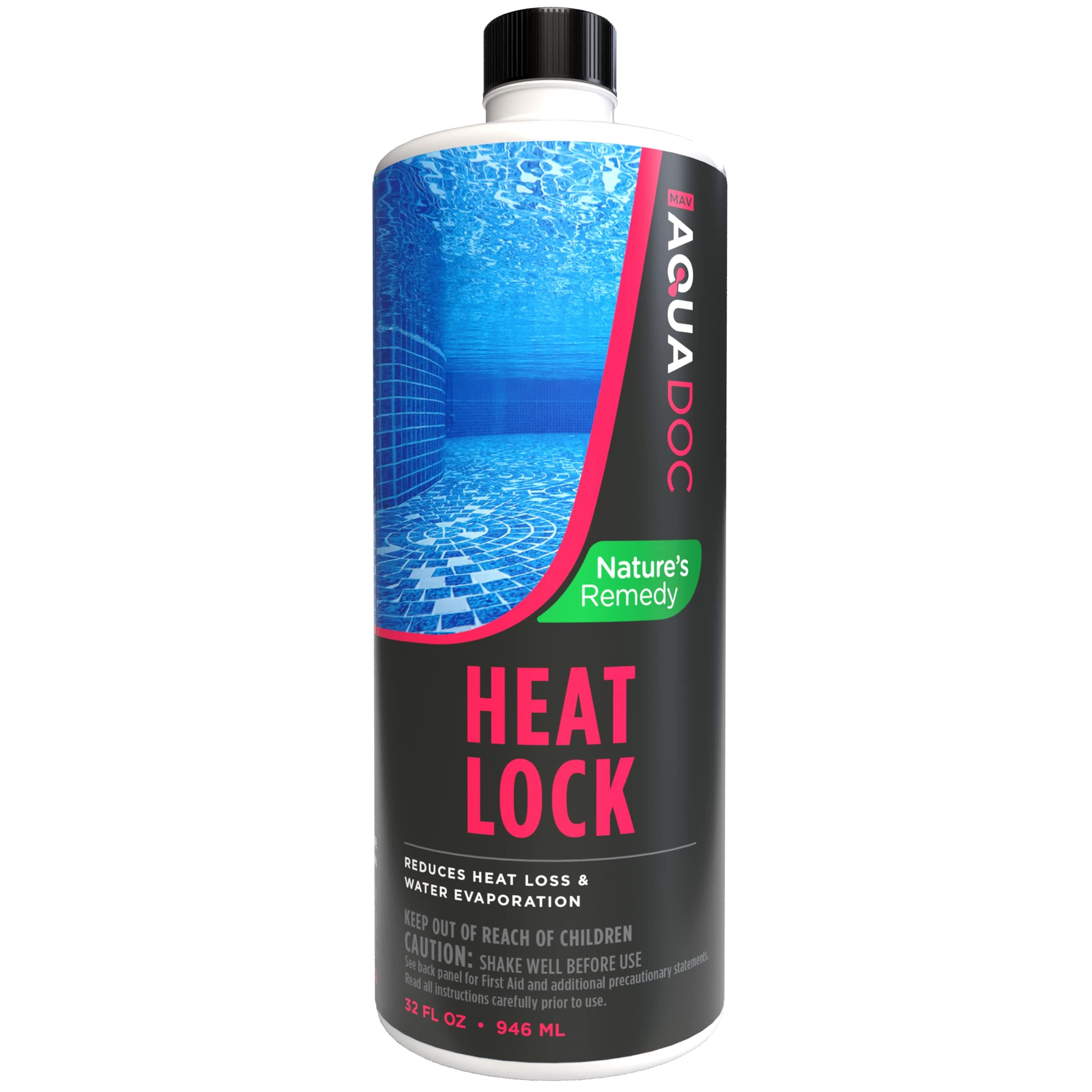 Pool Liquid Solar Blanket with Innovative Heat Lock - The Liquid Solar Blanket for Pools for UV Protectant and Pool Liquid Heat Shield to Reduce Chemical Loss - AquaDoc Pool Chemicals