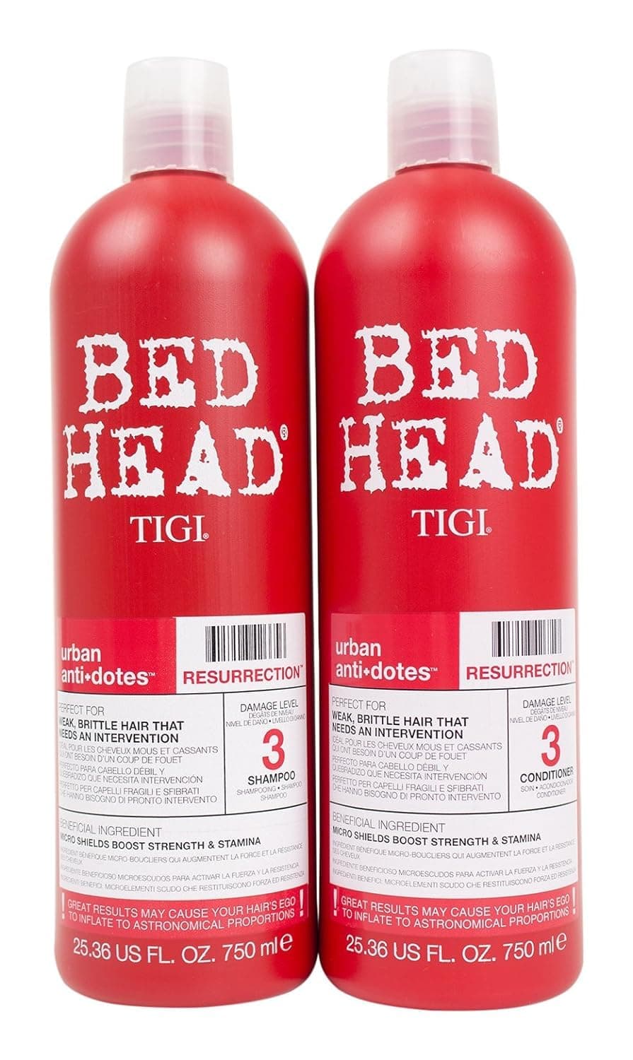 Bed Head Shampoo and Conditioner, Urban Antidotes Resurrection, 25.36 Fluid Ounce