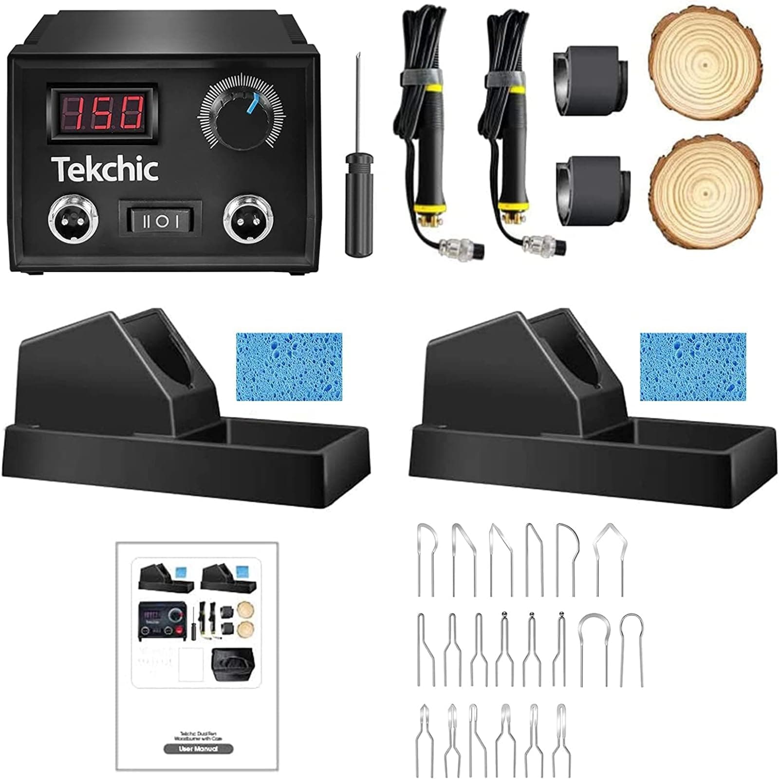 Professional Wood Burning Kit, Pro1 Wood Burners for Wood Burning Pyrography with 20 Wire Nibs Tips Including Ball Tips