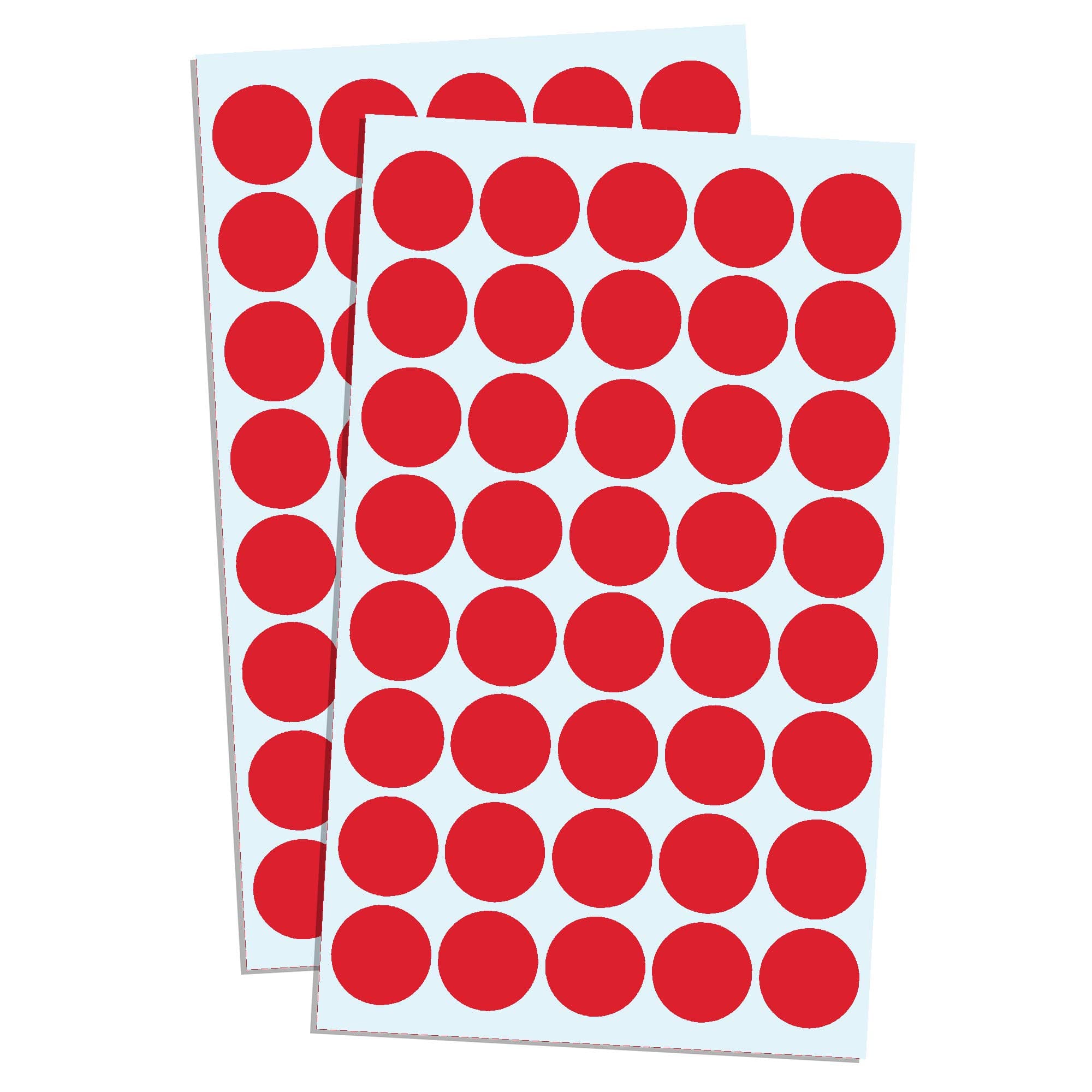 2000 Pieces, 20mm - Red Dot Stickers, Sticky Dots Round Circle Spot Labels