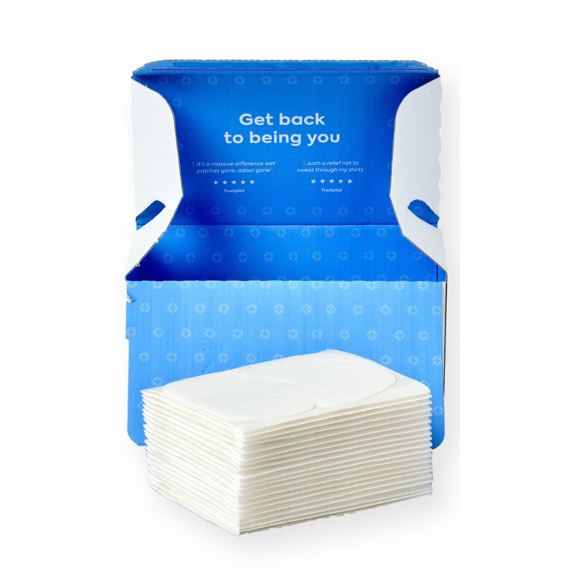 Pack Of 40 Disposable Underarm Sweat Pads For Women & Men. Maximum Perspirant Protection Anti Sweat Pads For Dry Armpits. Keeps Underarms & Clothes Dry, Self Adhesive, 9.5cm x 11.5cm.