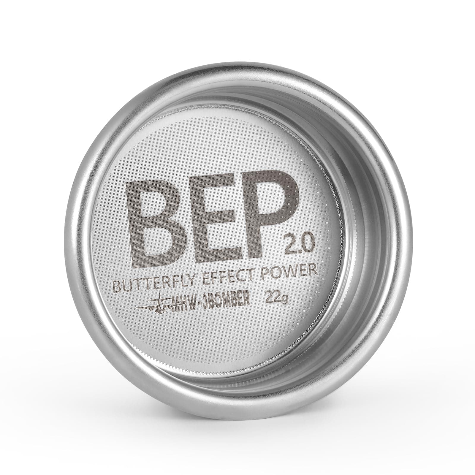 MHW-3BOMBER 58mm Espresso Filter Basket, 22g Double-layer Stainless Steel High Precision Extraction Portafilter Basket Filter Fits Most 58mm Portafilter/Tamper, Ridged, FB5630