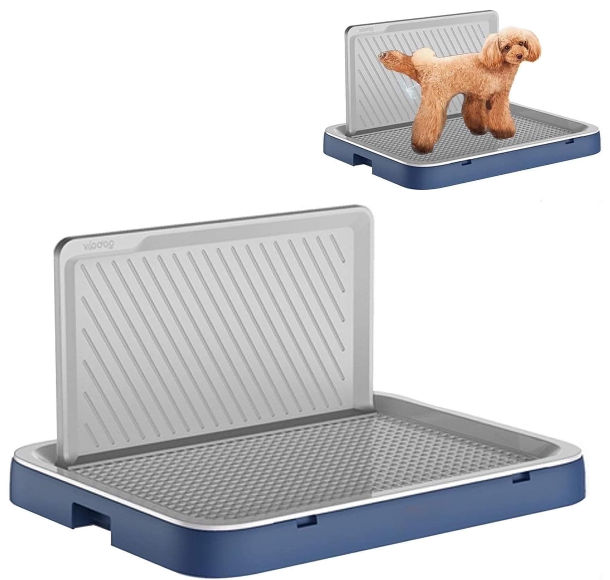 Dog Toilet for Training,Reusable Pee Pad Tray,Puppy Indoor Potty Training Pad Holder with Protection Wall, Keep Paws Dry and Floors Clean, Pet Toilet Potty Tray for Puppy & Cat