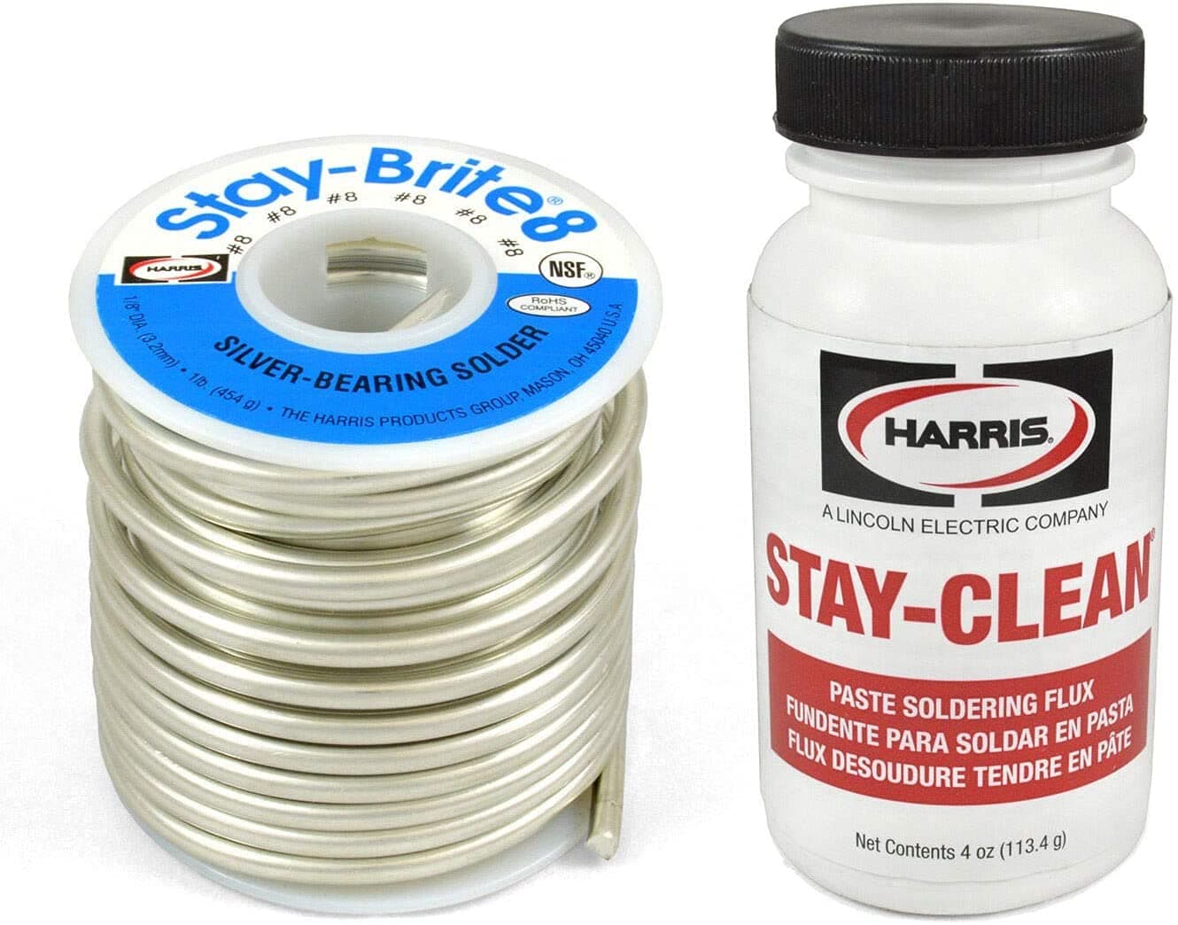 Solder Kit SB861 & SCPF4 - Stay-Brite #8 Silver Bearing Solder with Flux