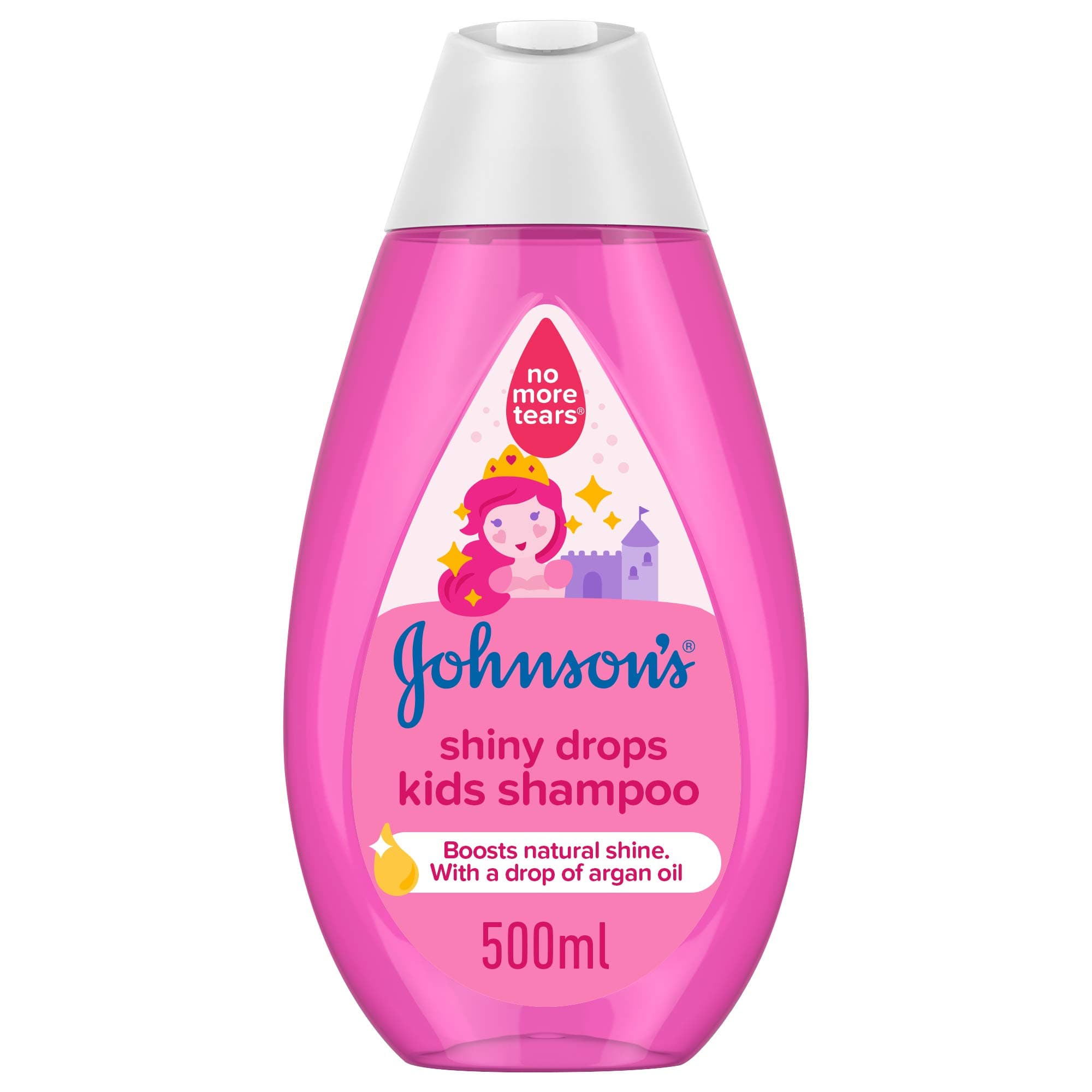 Johnson's Toddler & Kids Shampoo Shiny Drops (1x 500ml), Gentle and Dye-Free Shampoo for Soft, Shiny Hair, Formulated for Sensitive Scalps and Delicate Hair, Suitable for Daily Use