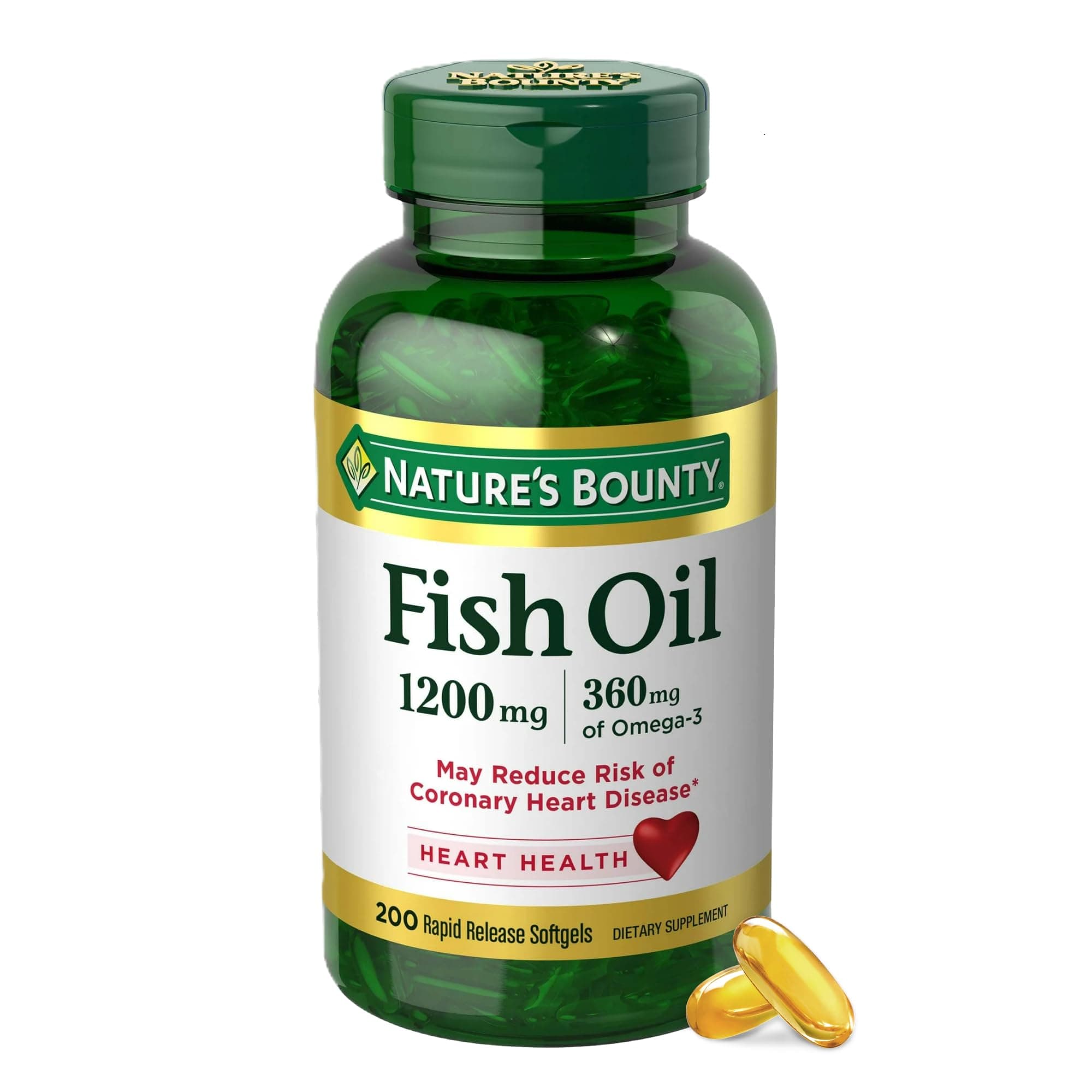 Fish Oil 1200 mg Omega-3, heart and metabolic health