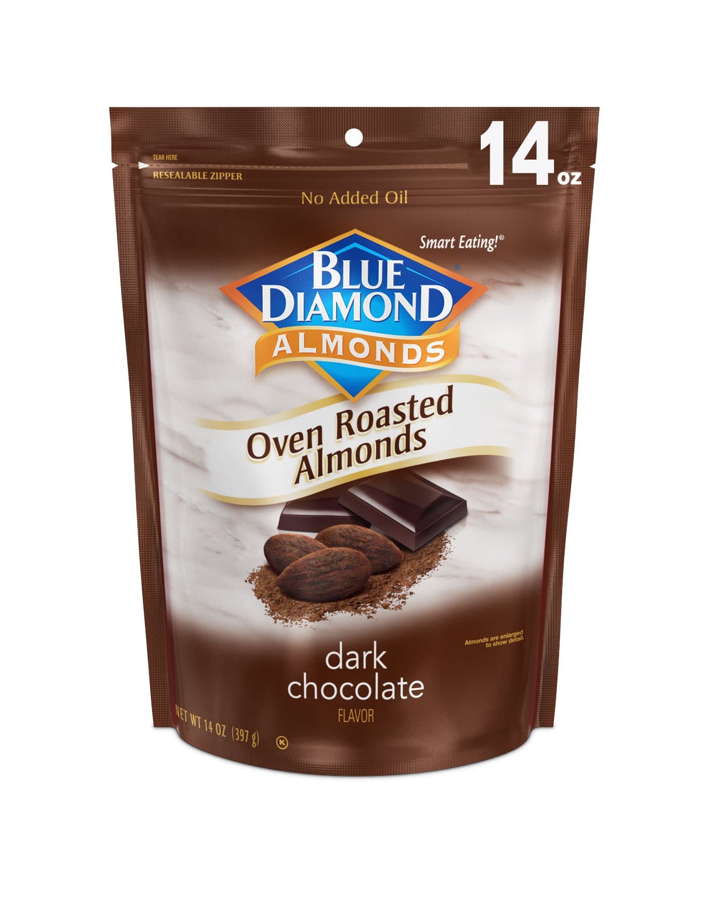 Blue Diamond Almonds, Oven Roasted Almonds, Dark Chocolate, 14 Ounce by Blue Diamond Almonds