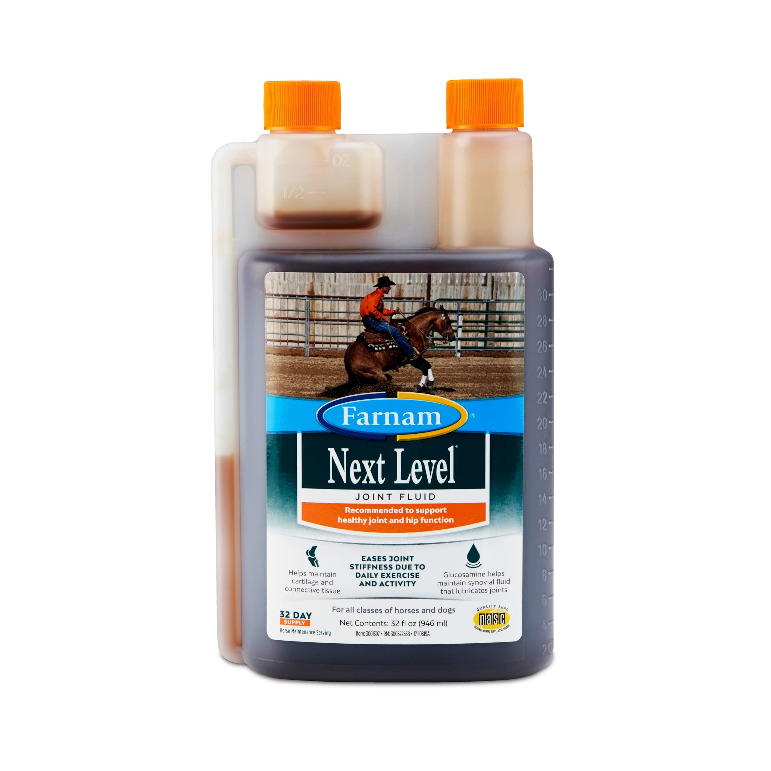 Next Level Horse Joint Supplement for Horses & Dogs, Helps Maintain Connective Tissue to Ease Joint Stiffness Due to Daily Activity, 32 oz, 32 Day Supply