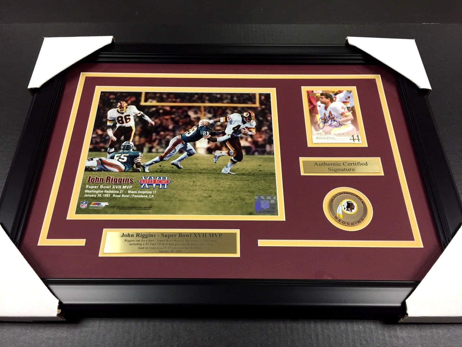 JOHN RIGGINS Autographed Signed Card FRAMED 8X10 PHOTO