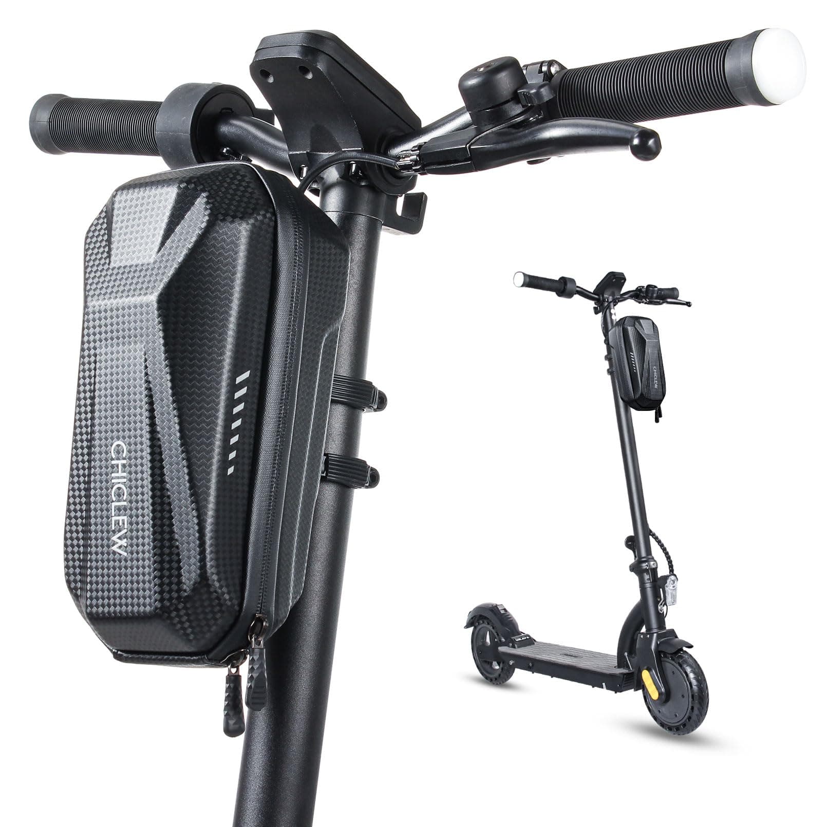 Portable Electric Scooter Bag, Quick Release Scooter Storage Bag with 2L/3L Large Capacity, Waterproof Front Handlebar Bag for Carrying Phone, Wallet, Tools