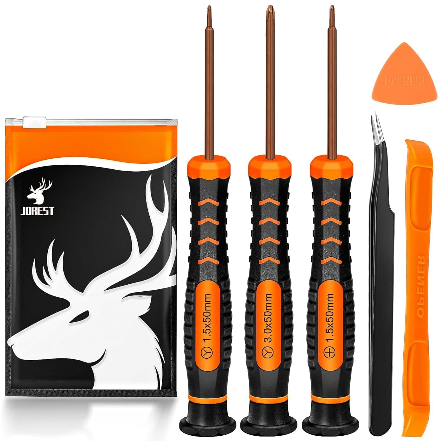 JOREST Screwdriver Kit for Nintendo Switch, 6Pcs Repair Set with Triwing Y00,Y1,Phillips PH000, Tweezers, Crowbar, Triangle Pry, for Switch Lite, Joycon Controller, Wii, Gameboy Advance SP, Gamecube