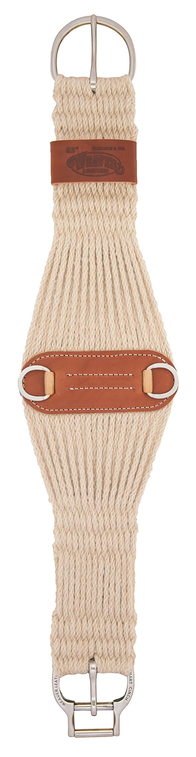 - Weaver Equine ‎Roper Horse Cinch, Mohair Blend 27 Strand Saddle Cinch Girth with Smart Cinch Buckle, Western Horse Riding Supplies, ‎Natural