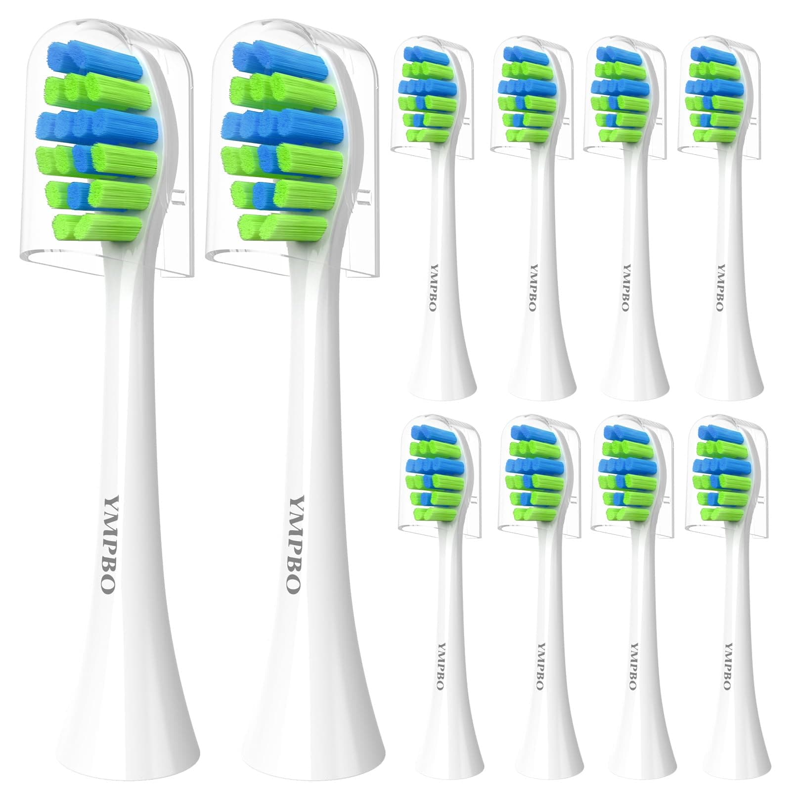 YMPBO Electric Toothbrush Replacement Heads Compatible with 7AM2M AM100/AM105 Electric Toothbrush, 10 Pack Brush Heads Refill, White