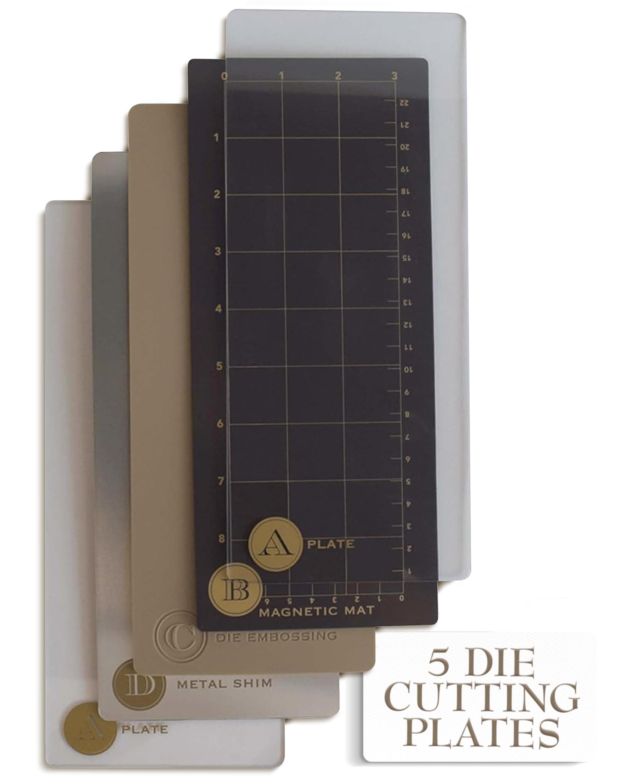 Scrapbooking Die-Cutting & Embossing Plates System with Powerful Magnetic Sheet, Die Cutting Machine Accessories for Slim Line Card Making - Empress Full Plates Set, Extra Long 10 x 4.25