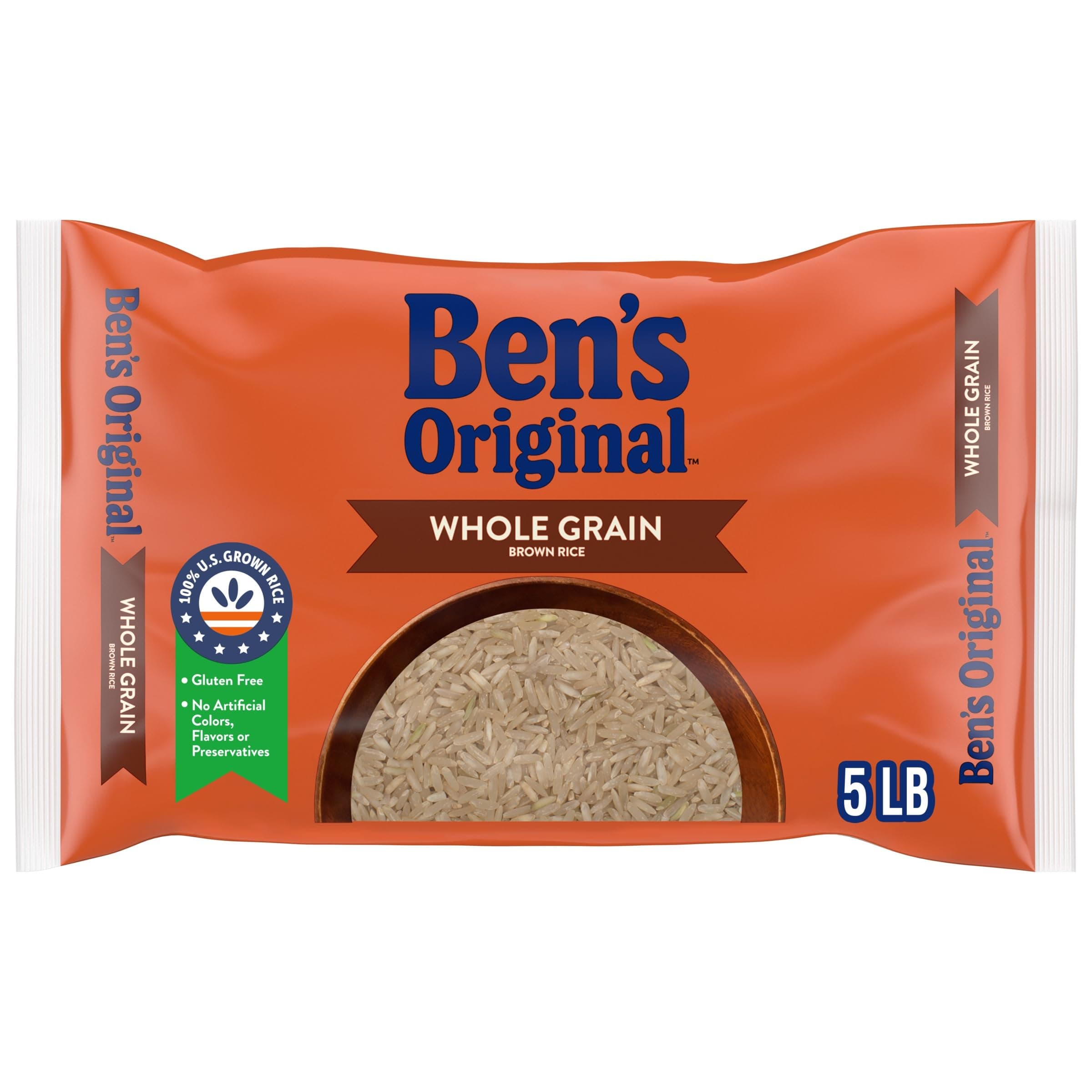 Whole Grain Brown Rice, 5 lb Bag