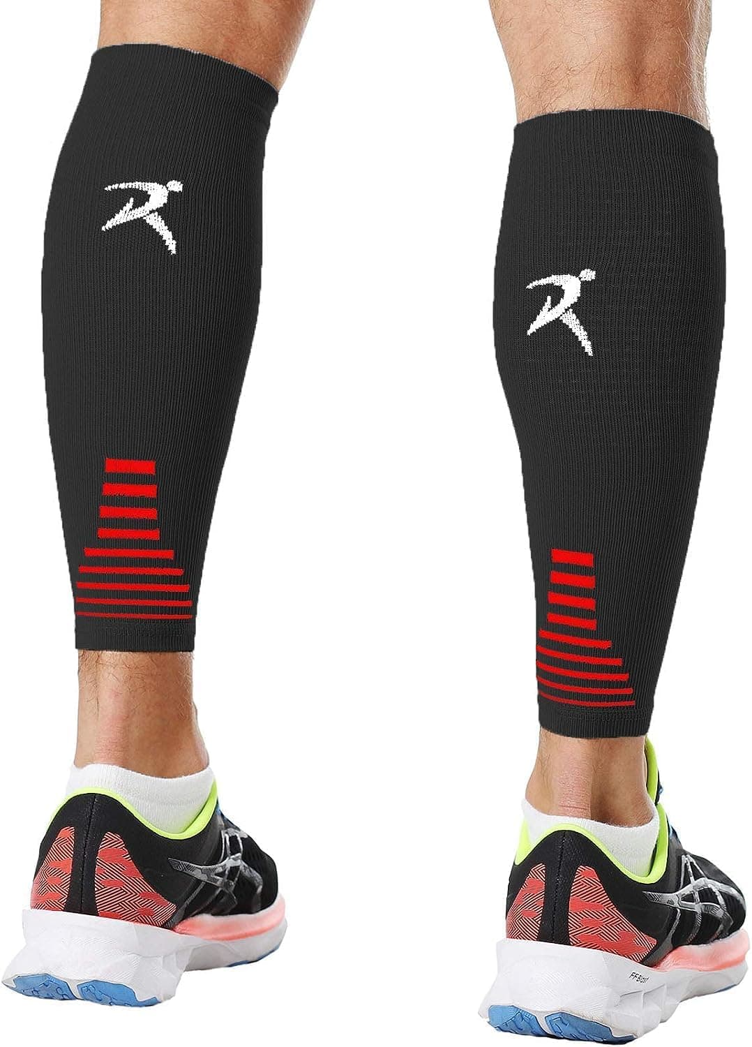 Leosportz Calf Support Shin Brace Support - Shin Splints Compression Sleeves for Men & Women | Leg Compression for sports Gym Running Cycling Jogging Workout Pain Relief Injury