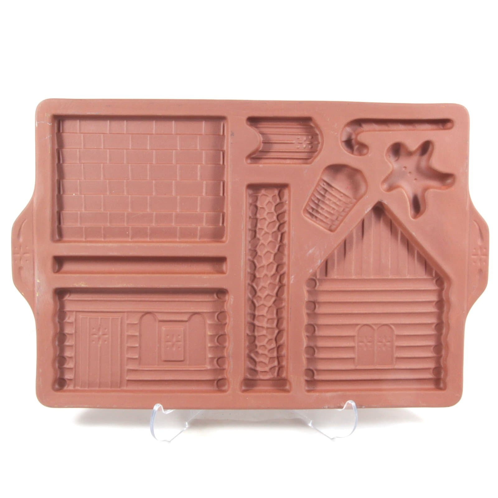 1997 Longaberger Pottery Gingerbread Holiday Home Mold