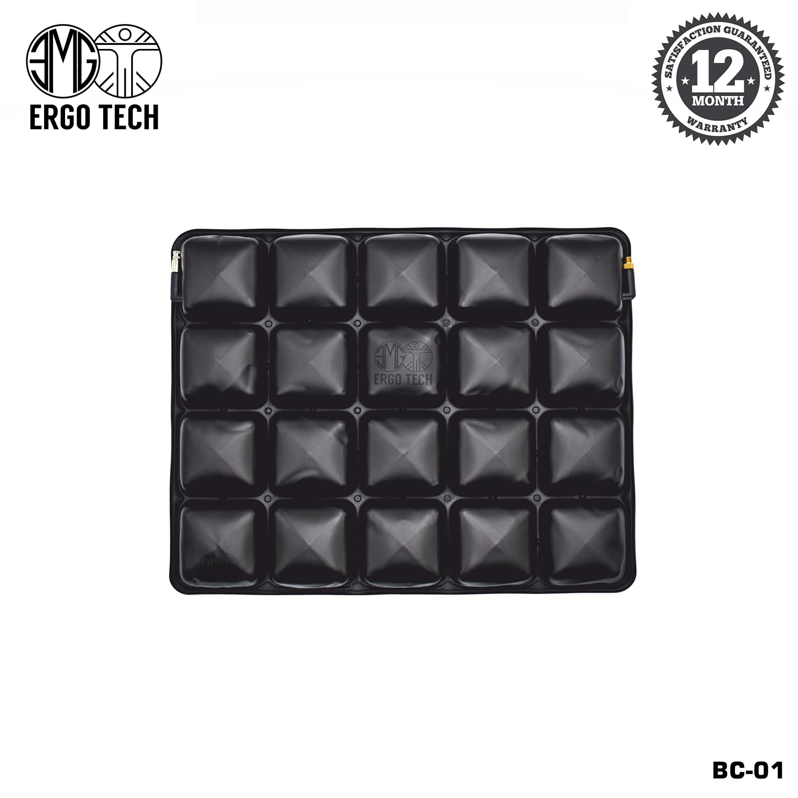 EMG ErgoTech TPU, Mesh Cover with Anti-Slip Bottom Air Seat Cushion for Home, Automotive and Wheelchair Seating Applications