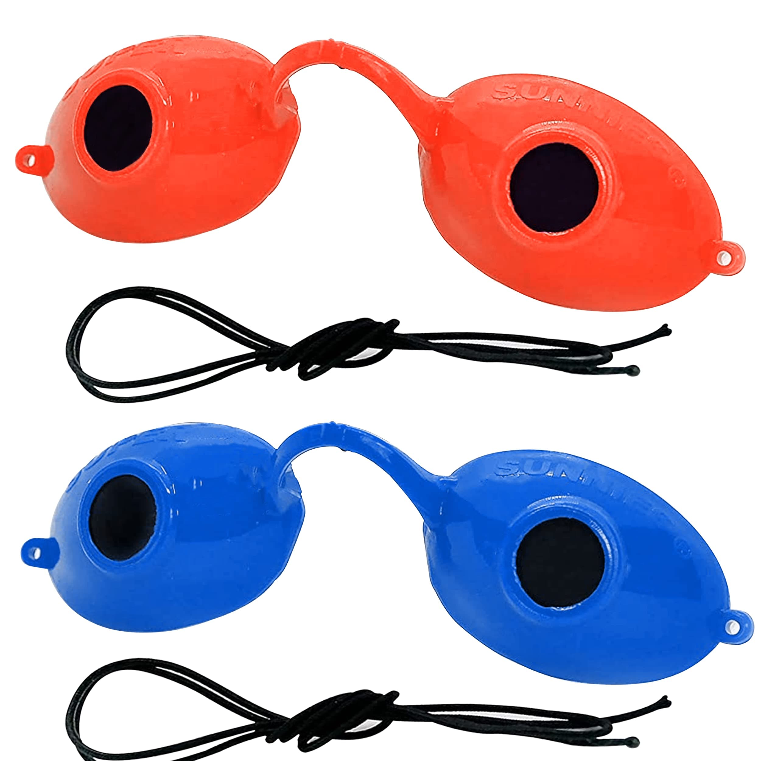 Super Sunnies UV Eye Protection FDA Compliant Eyeshields, Tanning Bed Goggles, Red Light Therapy Glasses w/Strap