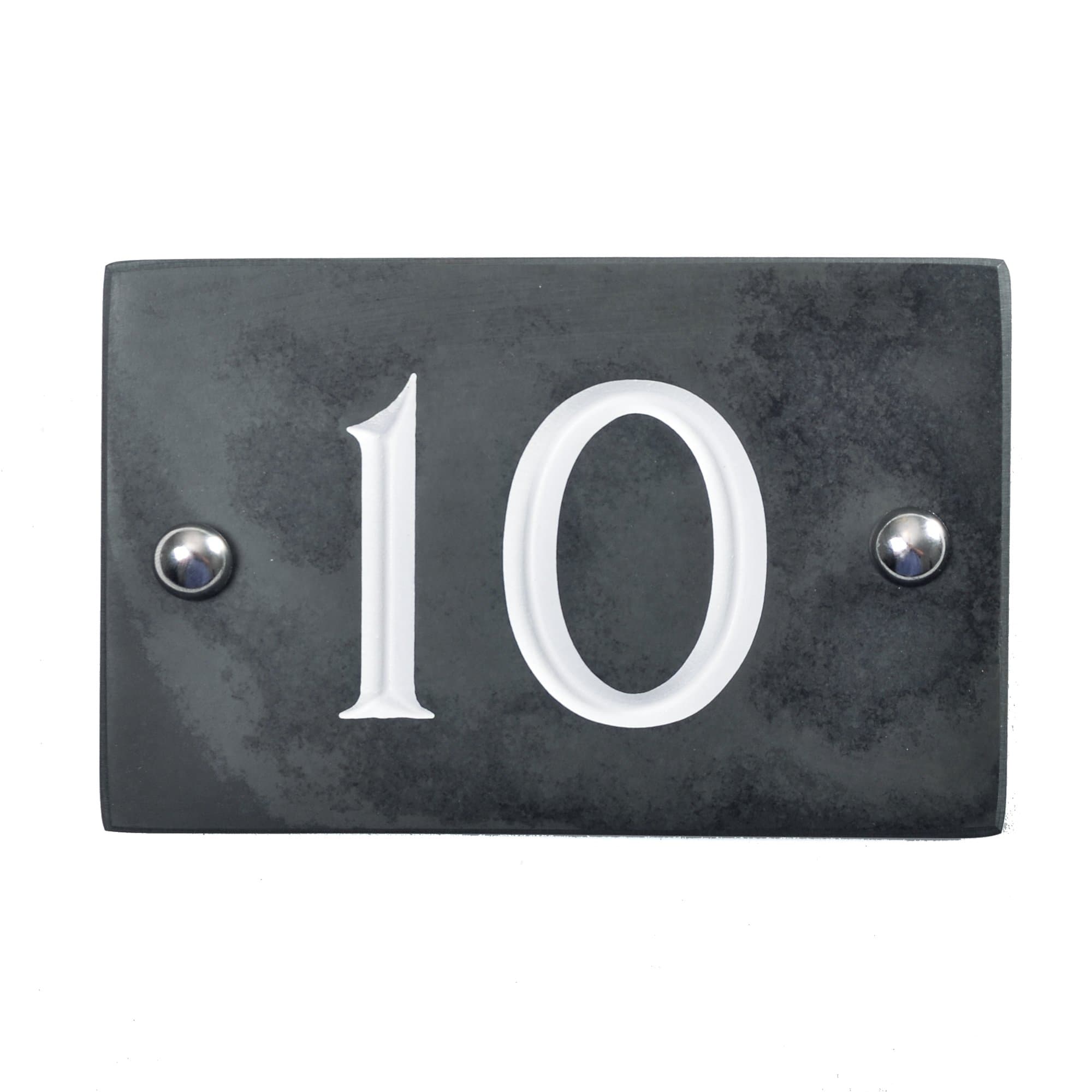 The House Nameplate CompanySlate House Number, Charcoal Grey,Number 10