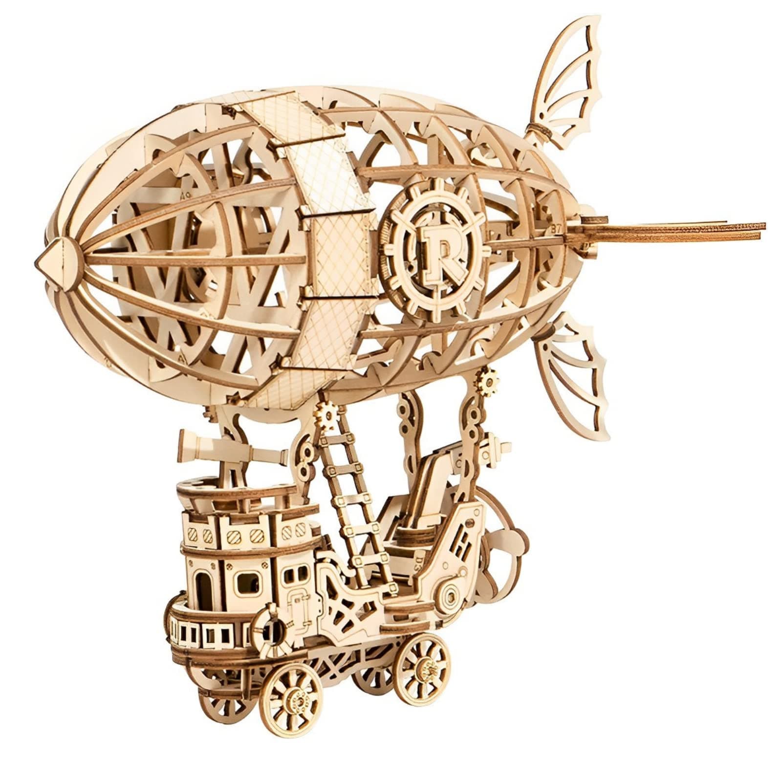 Rolife Wooden Model Kits for Adult to Build 3d Wooden Puzzle Woodcraft Construction Kit 3D Puzzle (Airship)