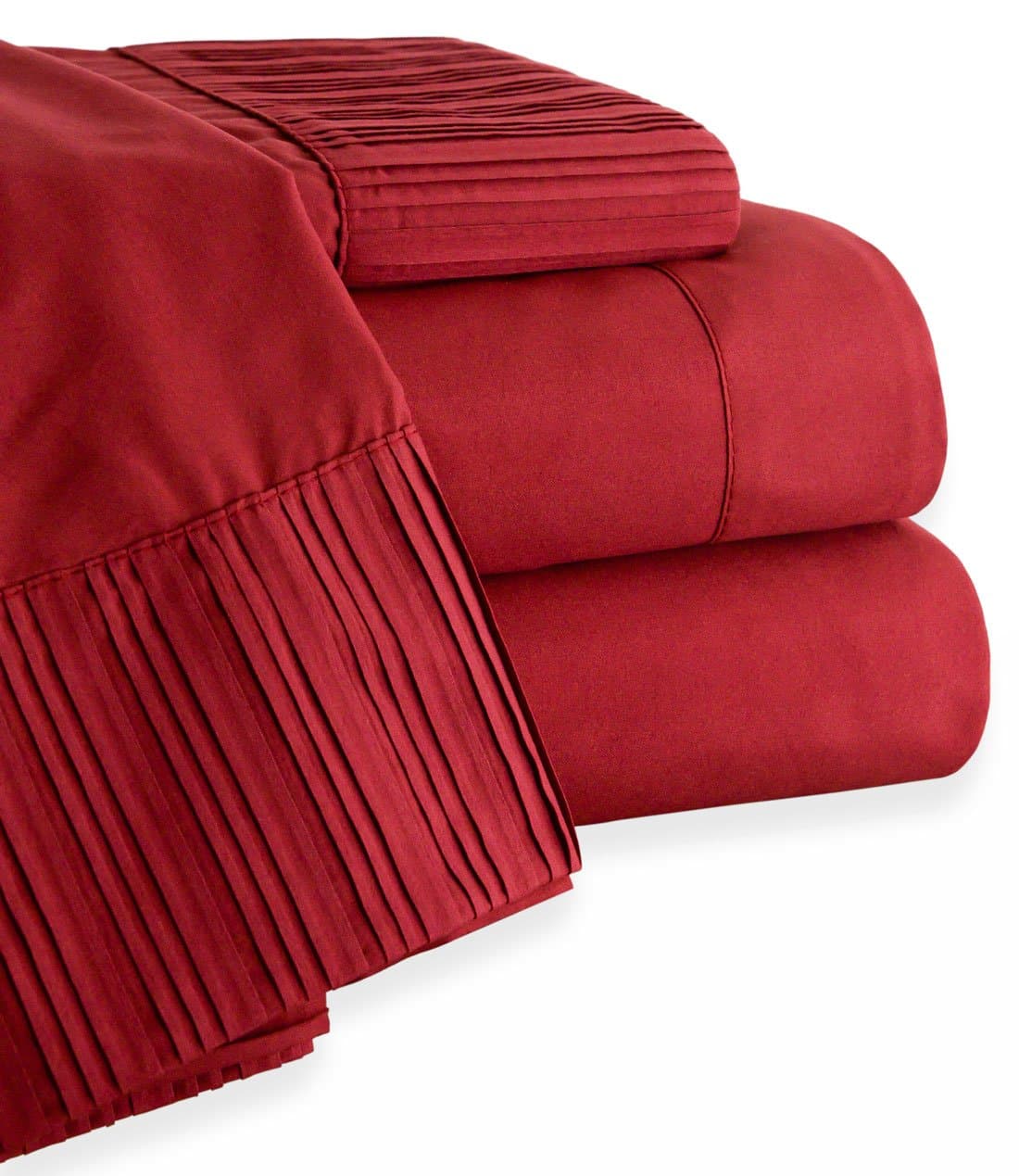 Trade Linker Luxury Collection 4-Piece Sheet Set, California King, Burgundy