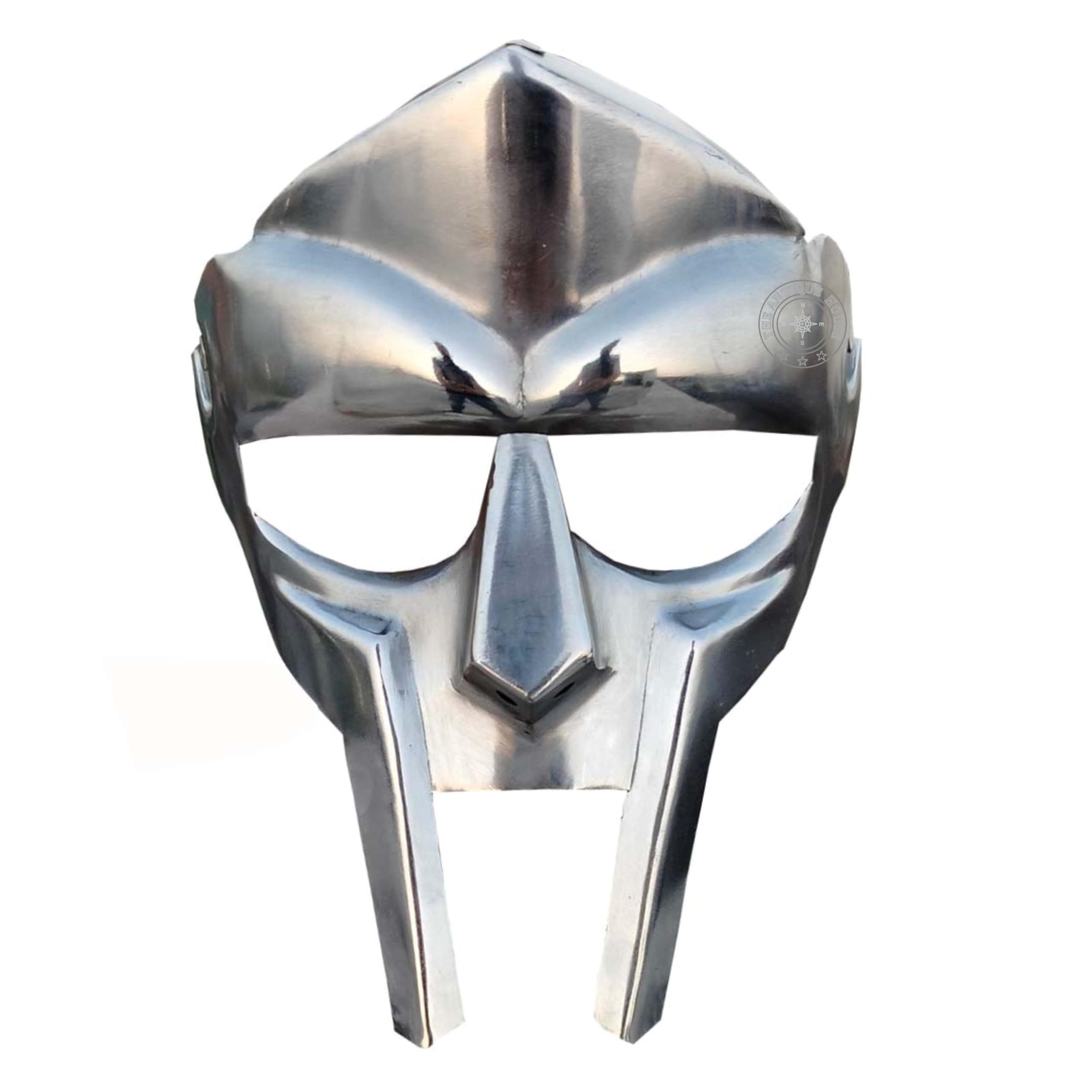MF Doom Gladiator Mask, Mad-villain, 18g Mild, Steel, Face Armour, Medieval Hand-Forged, Roman, Armor, Doom, Mask Halloween