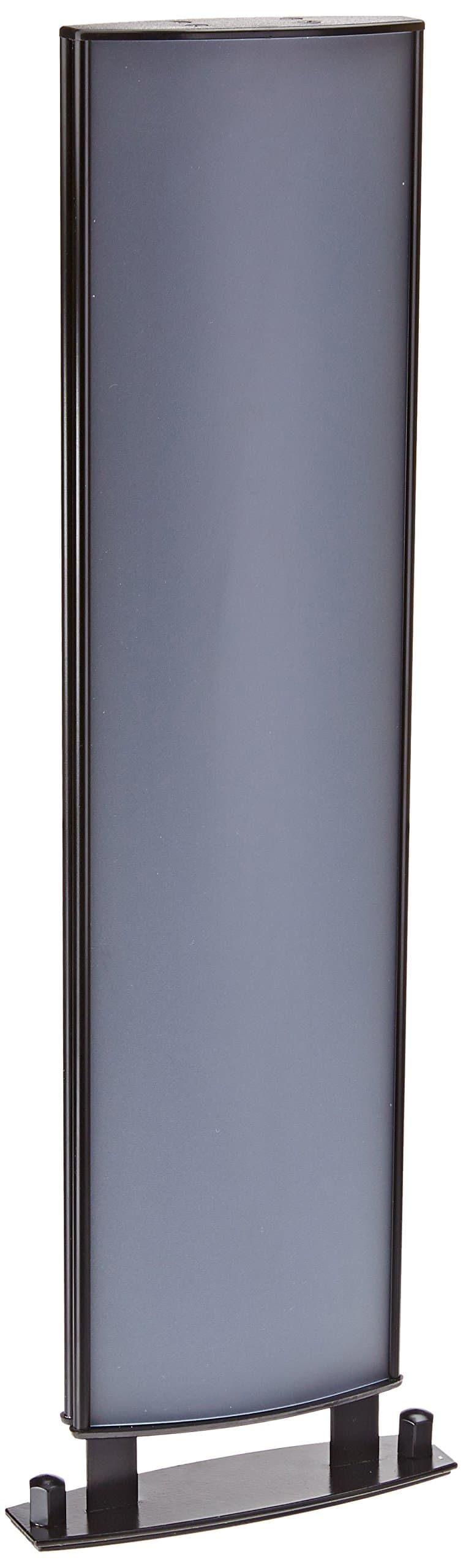 Displays2go Double-Sided Black Finish Aluminum Hallway Signs Displays 15 x 3 Inches Graphics, Horizontal Or Vertical Mount, Non-Glare Lens, Front Loading, Includes Bracket and Hardware (W90L154)