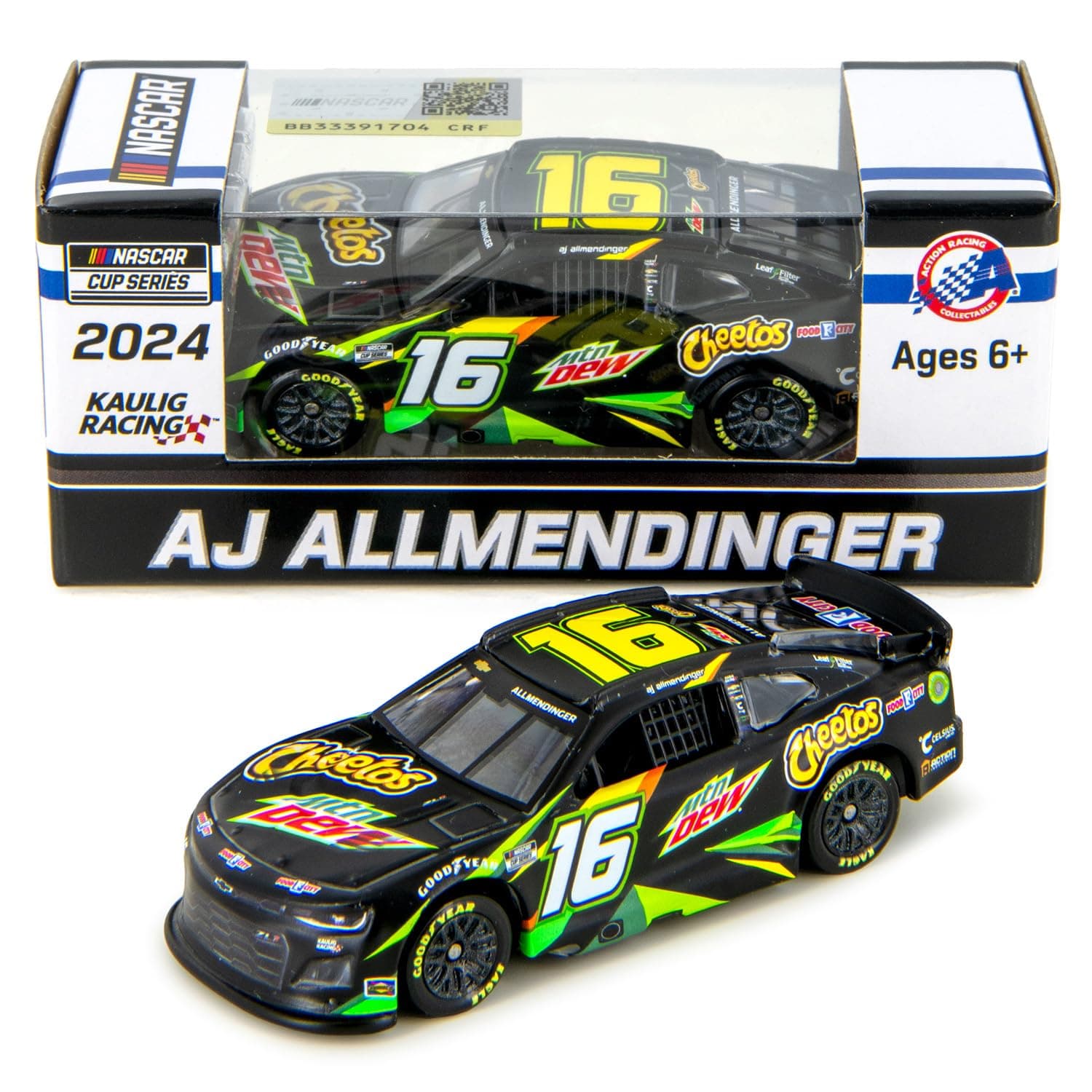 Lionel Racing AJ Allmendinger 2024 Dew/Cheeto Diecast Car 1:64 Scale