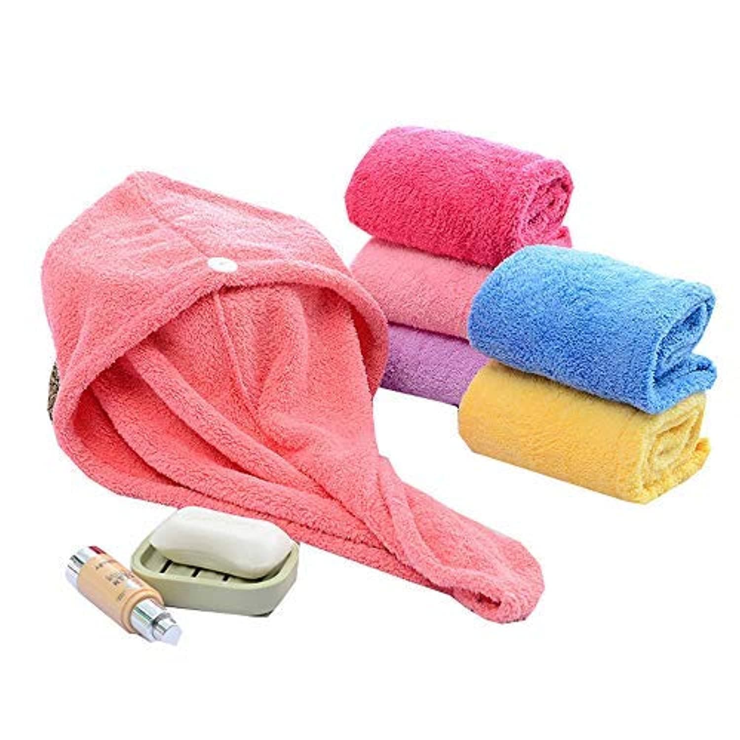 EiLeenMicrofiber Hair Drying Towel Turban Twist for Long Magic Instant Dry Wrap Fast Absorbent Cap Great Gift Women and Girls 3-Pack