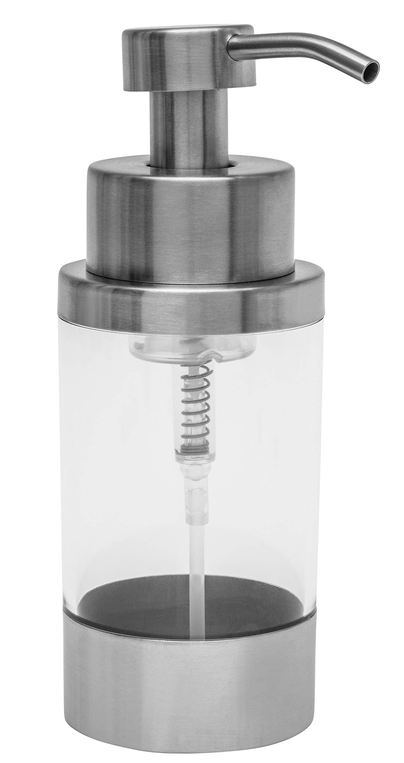 Foaming Soap Dispenser (Brushed Nickel), Rust Resistant, Stainless Steel Foam Pump, Hand Soap Pump