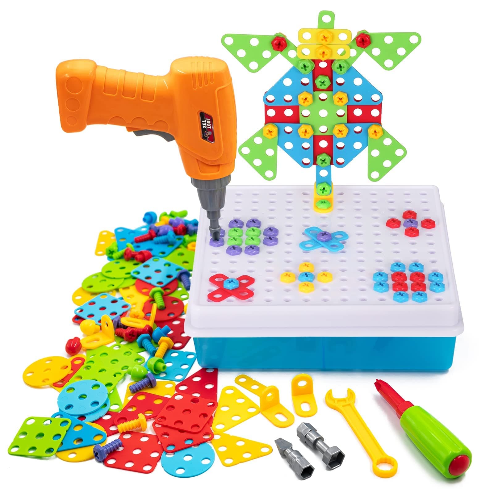 Kid's Drill Screw Driver Tool Set Pretend Play Toys