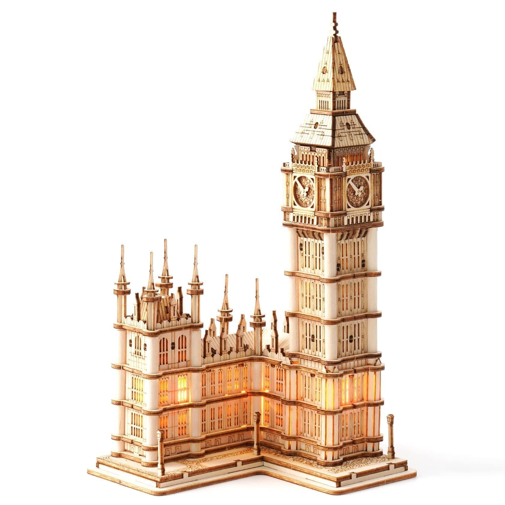 ROWOOD 3D Wooden Puzzle Big Ben Model Kit for Adults to build, DIY Wooden Model Building Construction Craft Kits, Ideal as Christmas And Birthday Gift