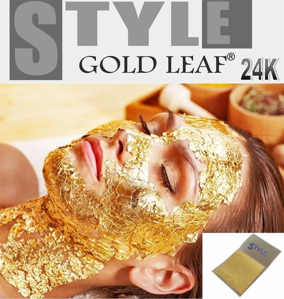 20 x Gold Leaf Leaves 24K Carat PURE 99.9% for SPA Facial Mask Anti Aging Anti Wrinkle 3.5x3.5cm