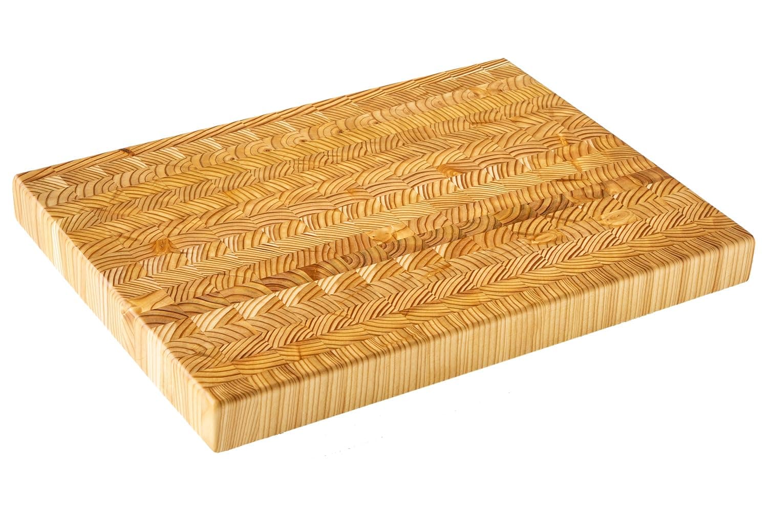 Larch Wood Canada End Grain Medium Cutting Board, Standard Line, Handcrafted for Professional Chefs & Home Cooking, 17-3/4" x 13-1/2" x 1-5/8"