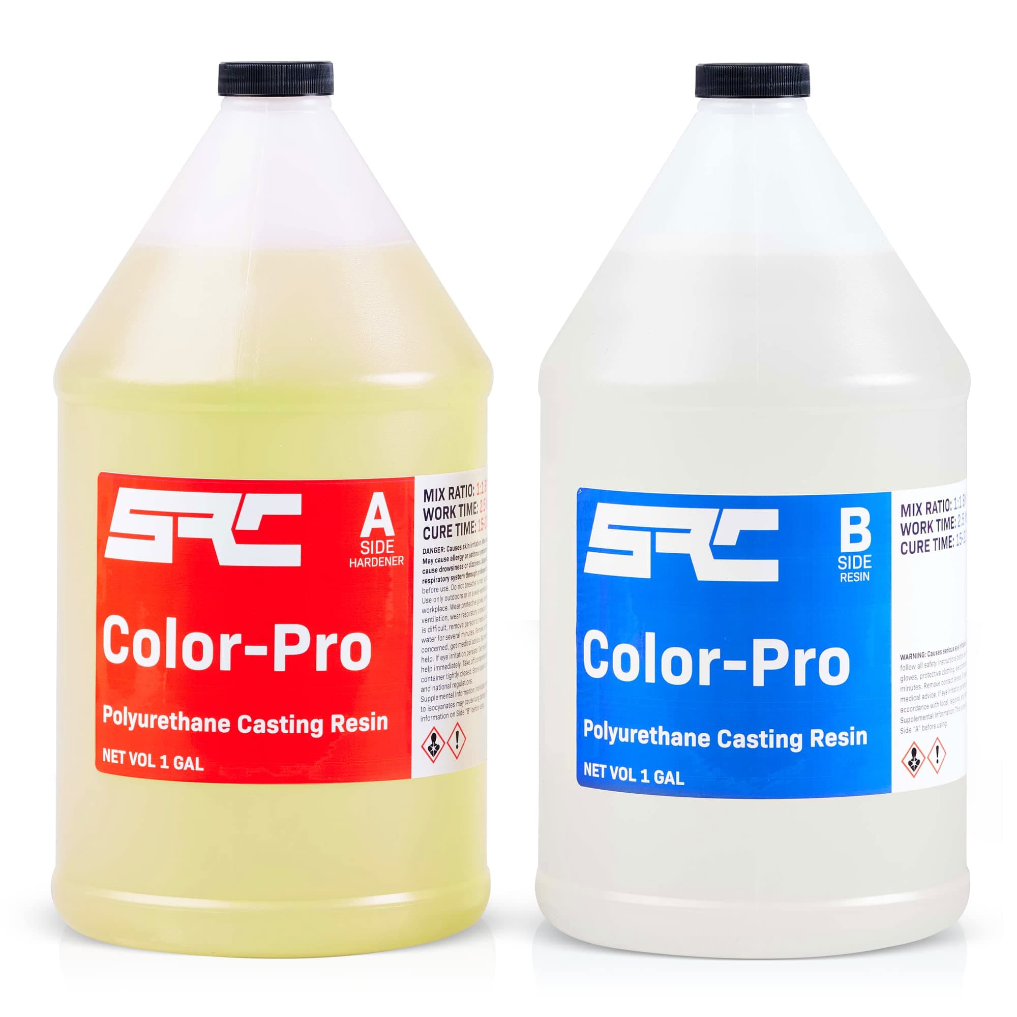Color-Pro 2-Gal (1 Gal Part A + 1 Gal Part B) Silicone Polyurethane Casting Resin Kit, DIY Arts, Crafts, Figurines, Prototypes, Models, Semi-Clear, High Strength, Low Odor, Easy Pour