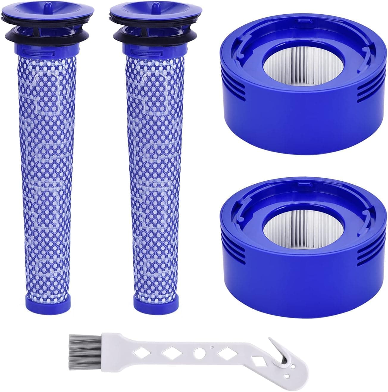 Leadaybetter Filter Replacement for Dyson V7 V8 SV10 Animal Absolute Cordless Stick Vacuum Cleaner, 2 Post & 2 Pre Filters Replacements, Compare to Part # 965661-01 & 967478-01