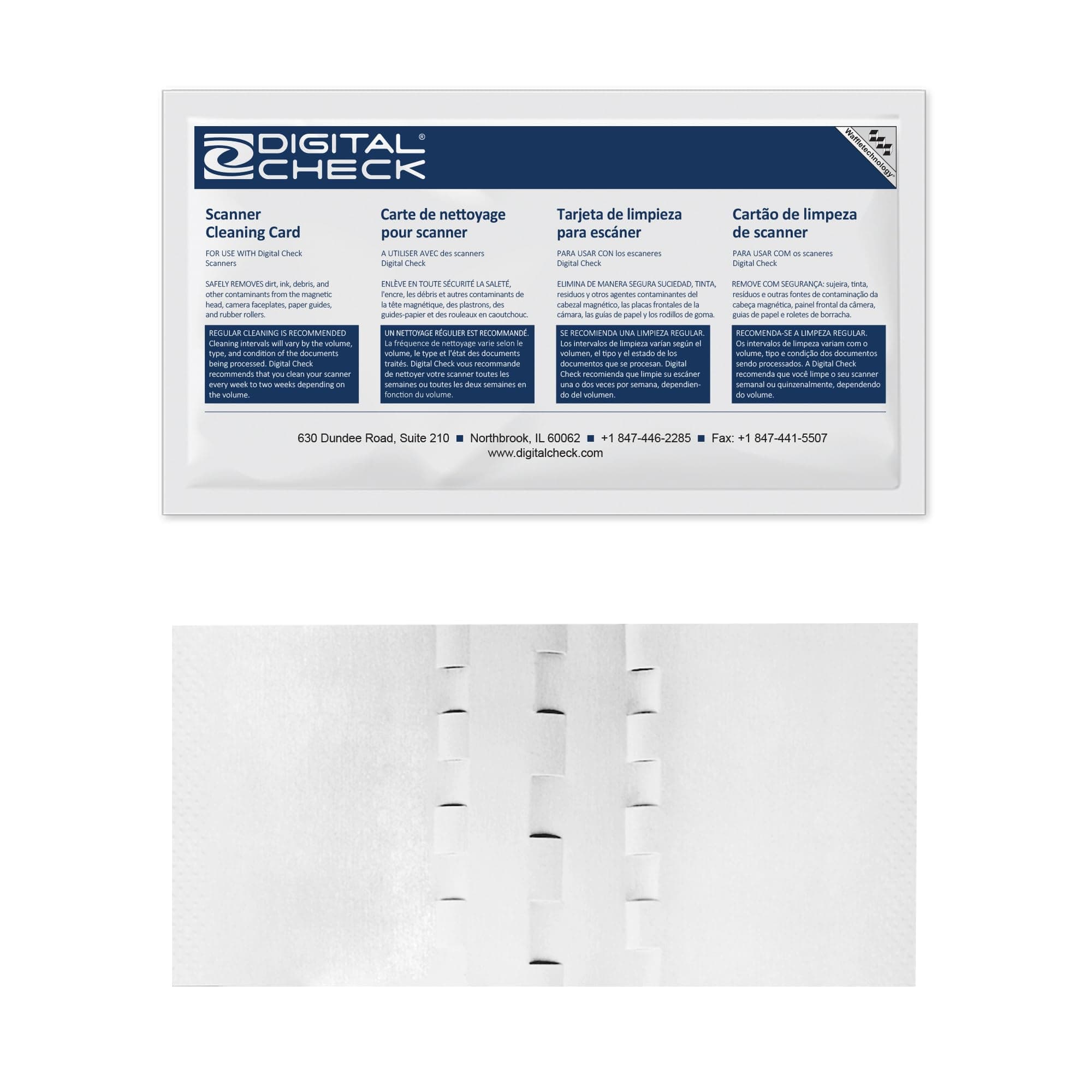 KICTeam - Waffletechnology® Cleaning Cards for Digital Check Scanners (15 Cards) - Digital Check Tested & Approved - Presaturated with WonderSolvent
