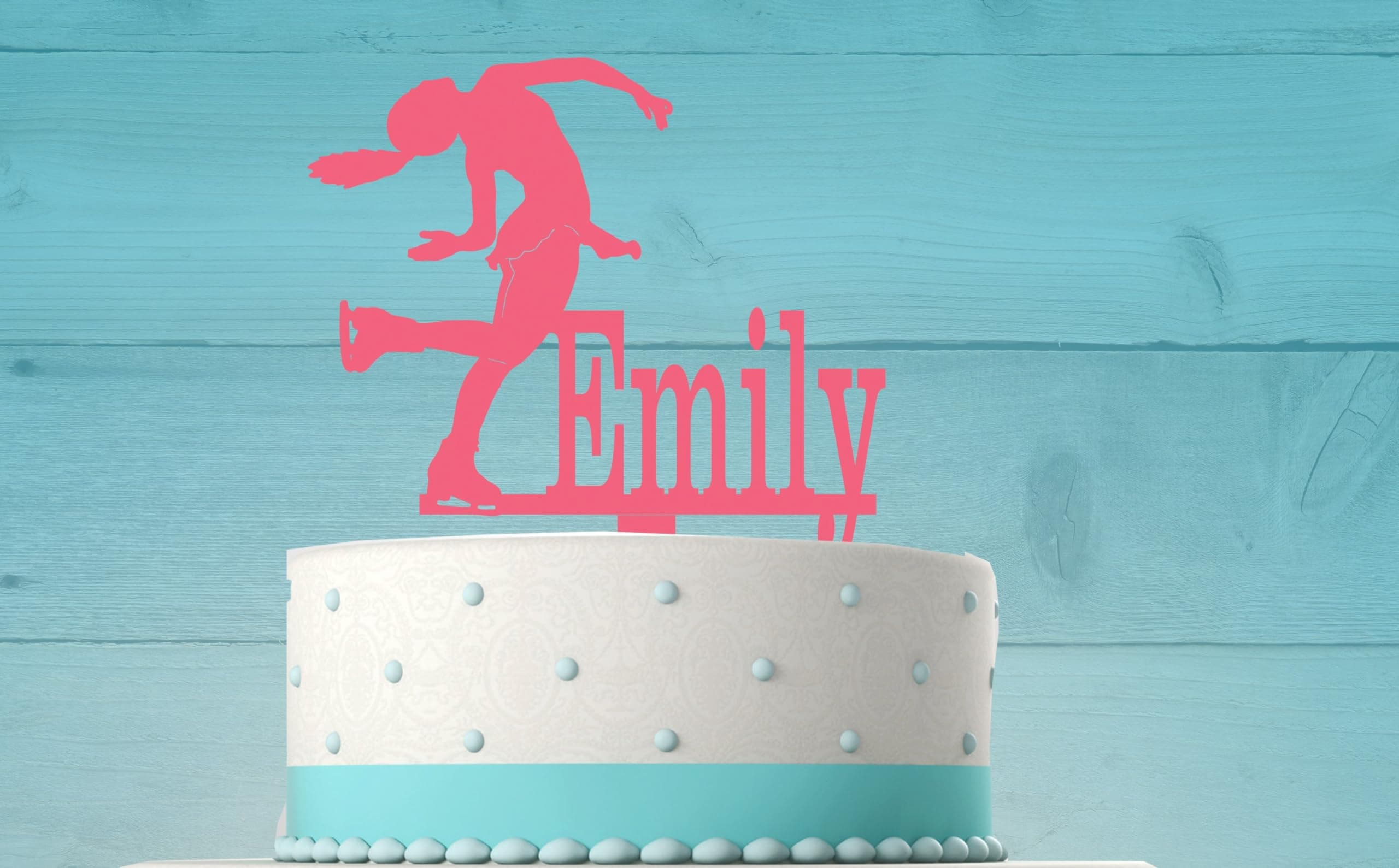 Female Ice Skater Cake Topper with Keepsake Base, Girl Ice Skater, Cake Topper, Girl Skater, Personalized Cake Topper, Birthday Girl, Party Favors, Ice Skating
