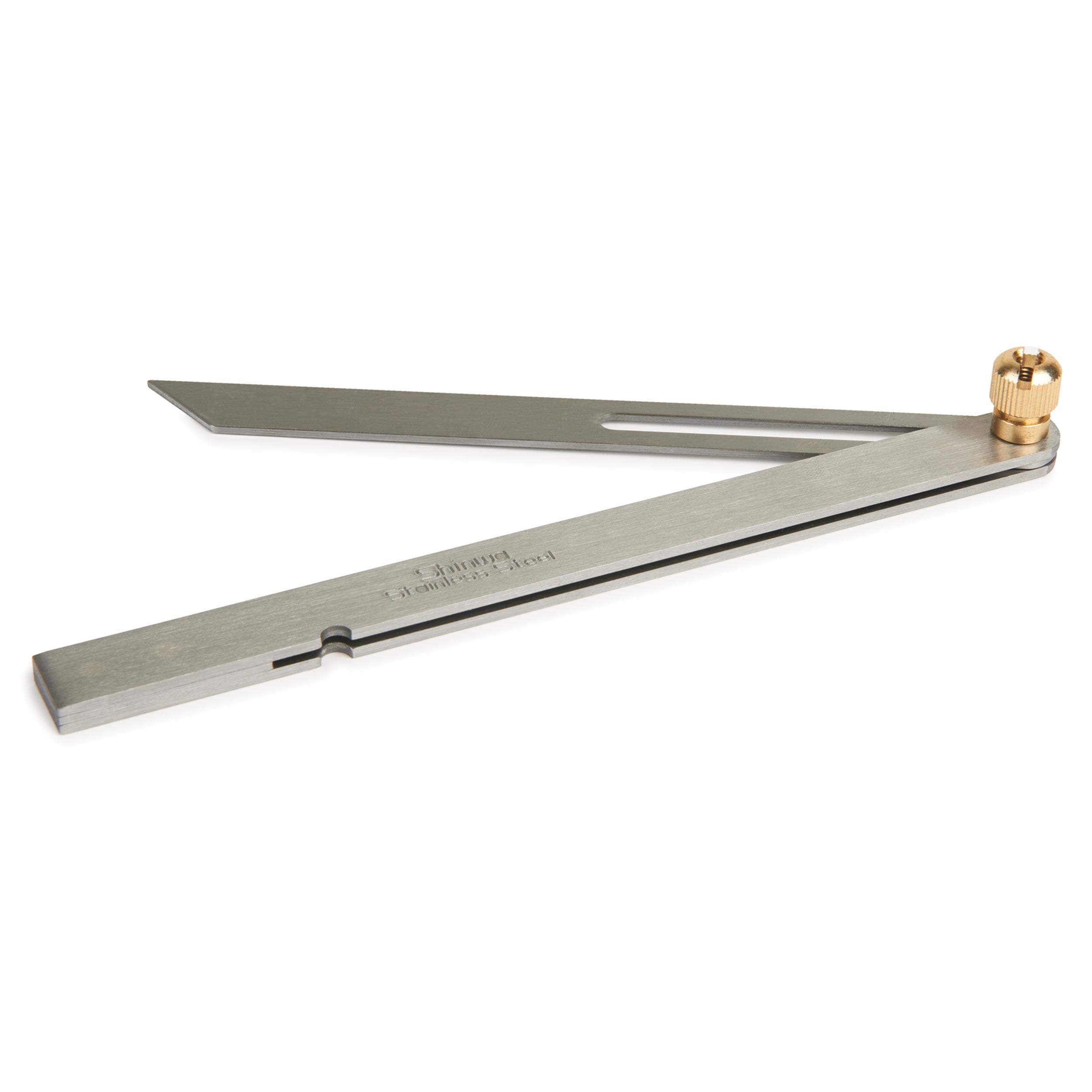 Shinwa 6-1/4" Sliding T-Bevel, Stainless Steel, Steel and Brass Combination, 1.95" Long