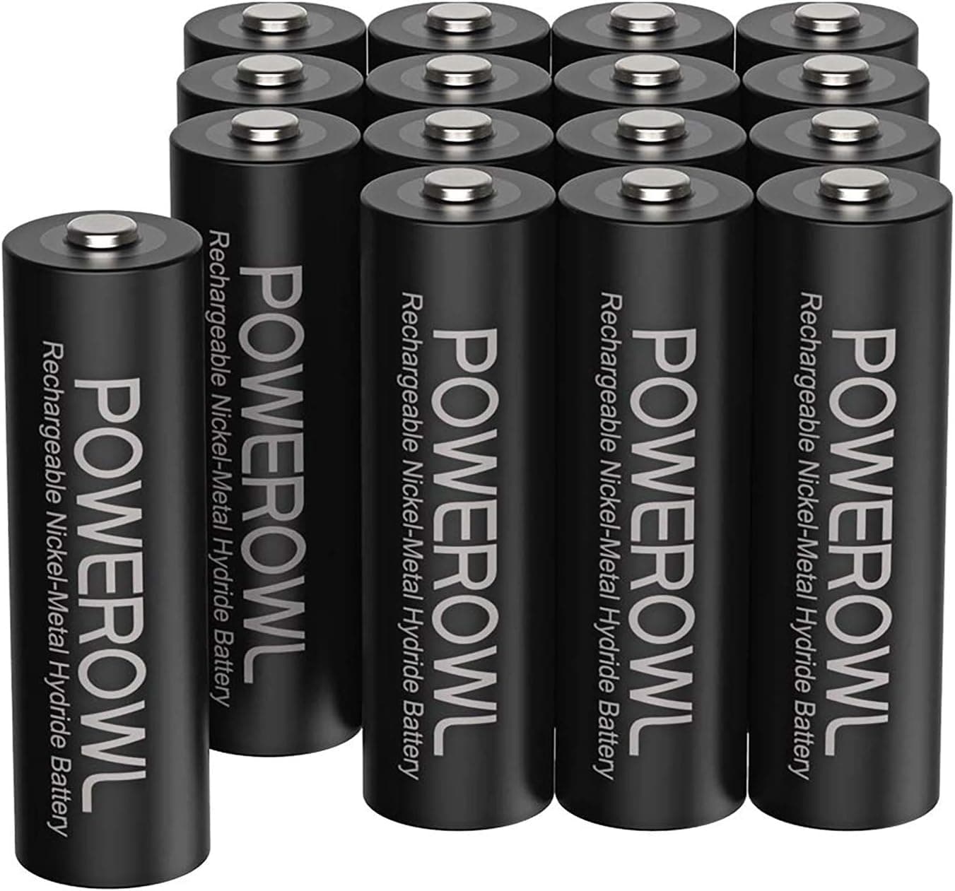AA Rechargeable Batteries Pack of 16, 2800mAh High Capacity Batteries 1.2V NiMH Low Self Discharge