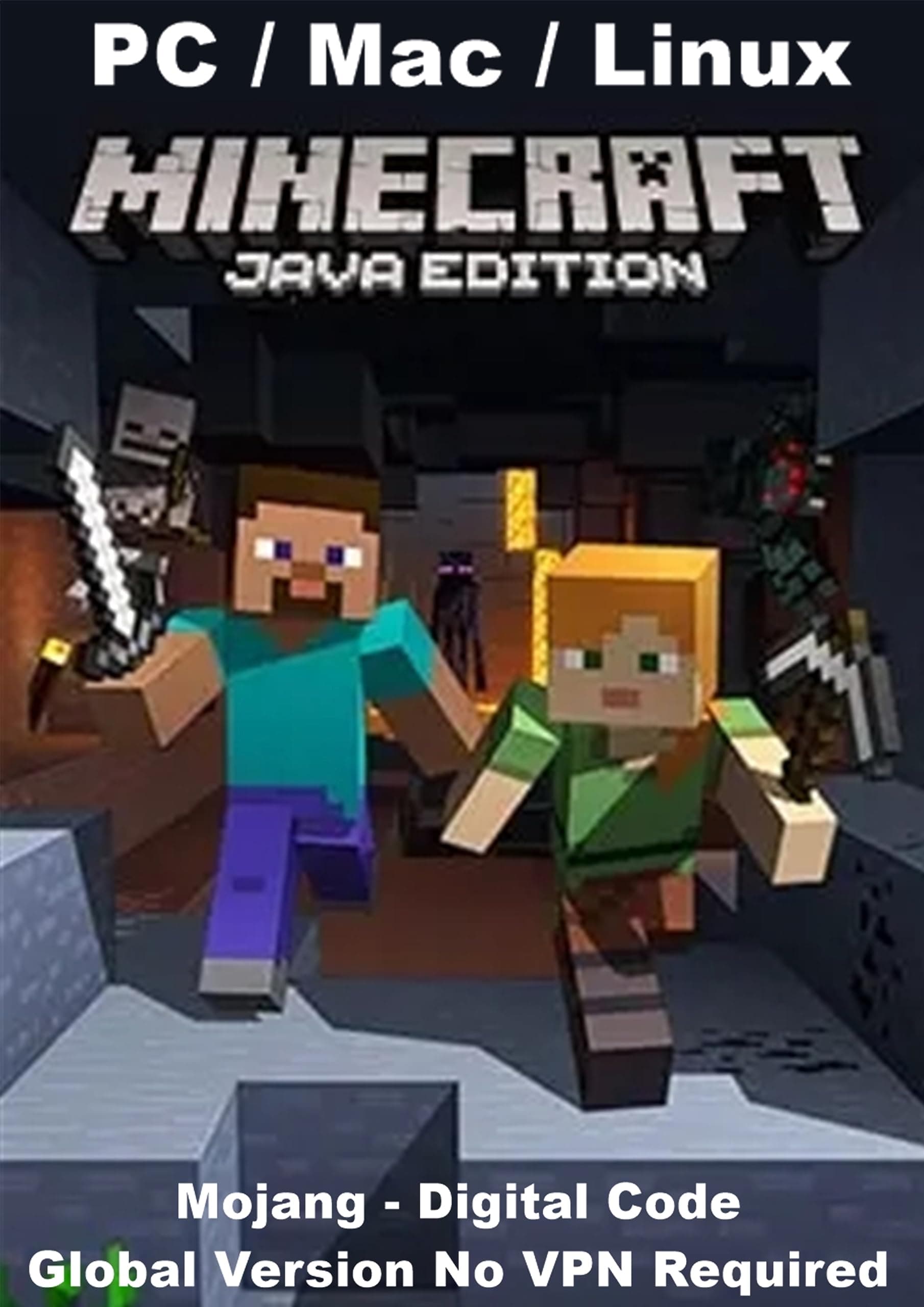 SUBHAKA Mojang Minecraft Java Edition PC Game - Digital Code No CD/DVD - Within 2 Hour Delivery
