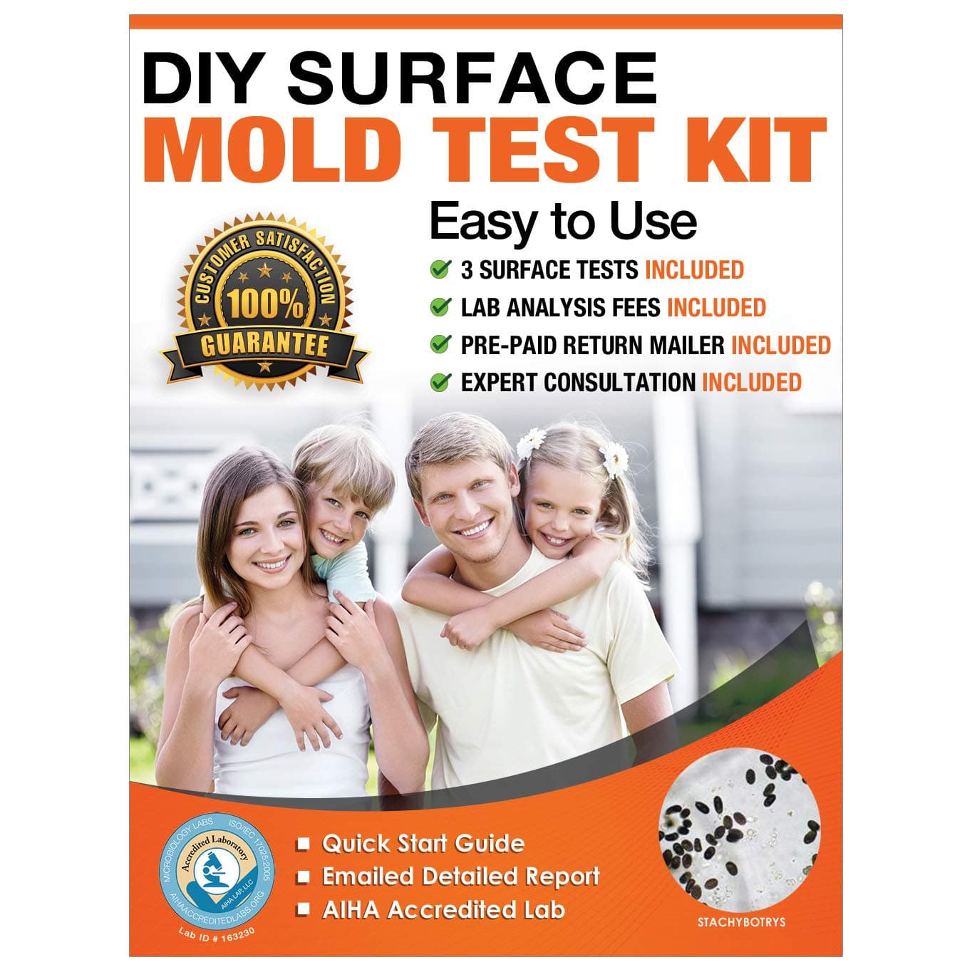DIY Mold Test Kit for Home, Surface Mold Analysis - Complete Lab Assessment and Professional Consultation Included