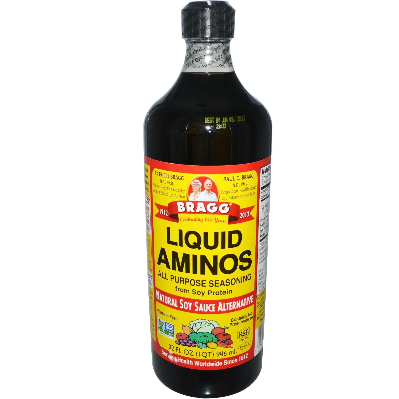 Liquid Aminos All Purpose Seasoning Soy Sauce Alternative, 32 Fl Oz, 2 Pack